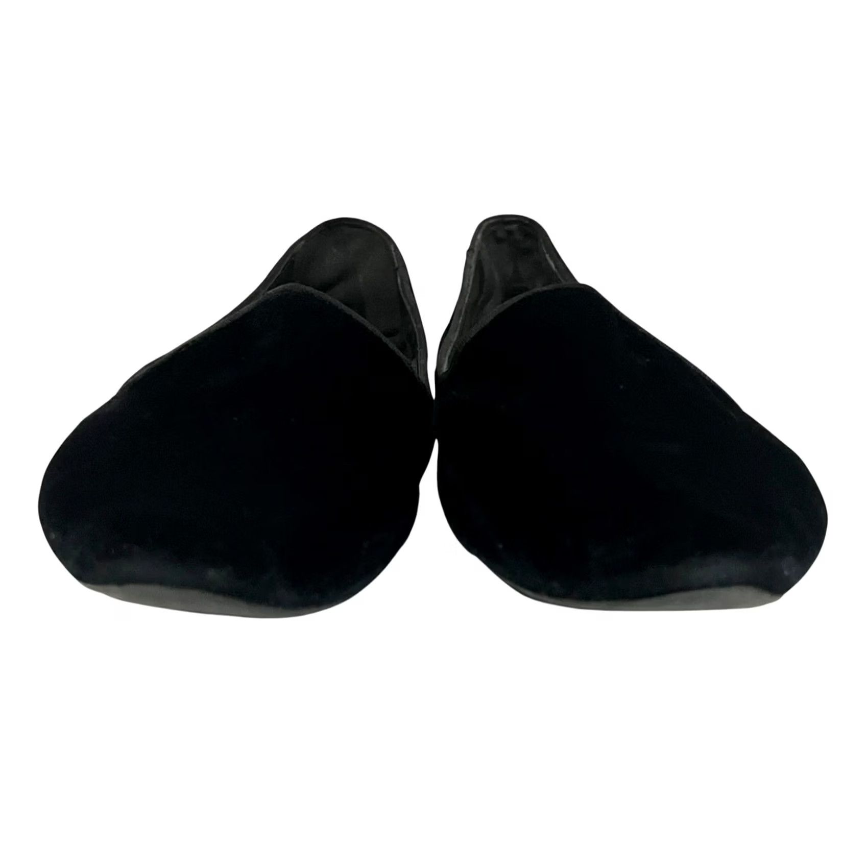 Velvet Birdies The Starling Flats Womens 9 Black Velvet Comfort Casual Slip On Loafers Size US 9 / IT 39 - 6 Thumbnail