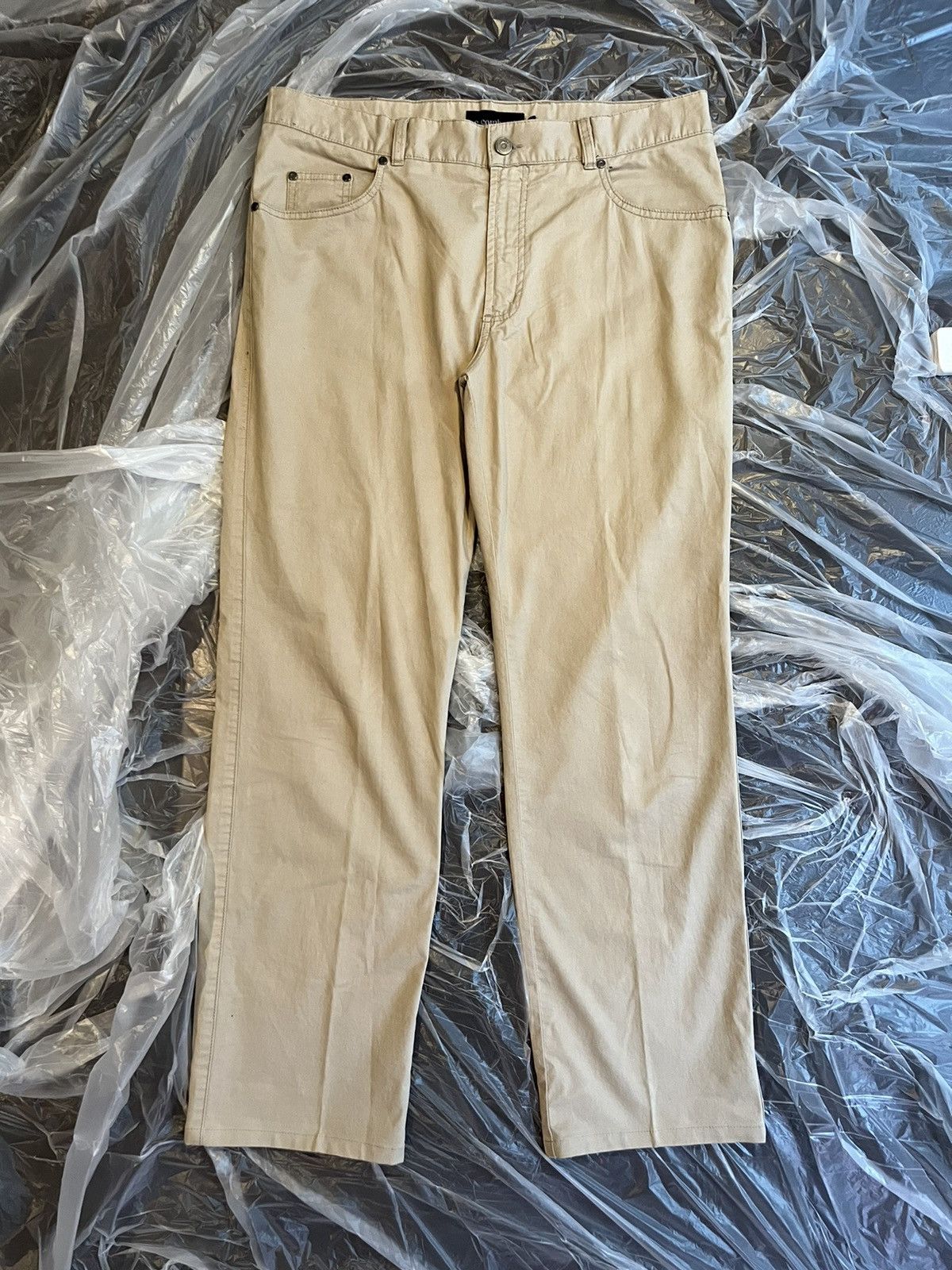 Japanese Brand S. Comberti Beige Straight-Leg Trousers Size US 36 / EU 52 - 1 Thumbnail