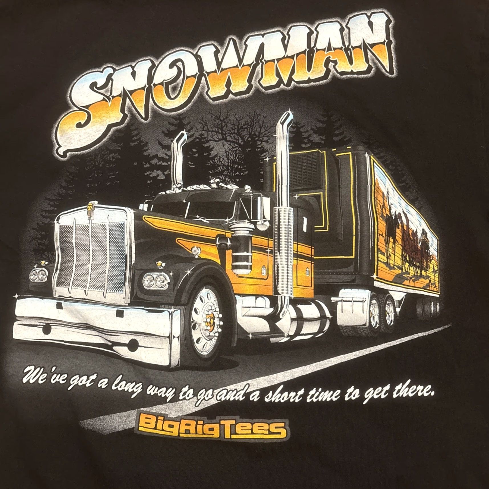 Gildan Bandit & Snowman Smokey and the Bandit Big Rig Tees T-Shirt M Black Men EUC Size US M / EU 48-50 / 2 - 7 Thumbnail