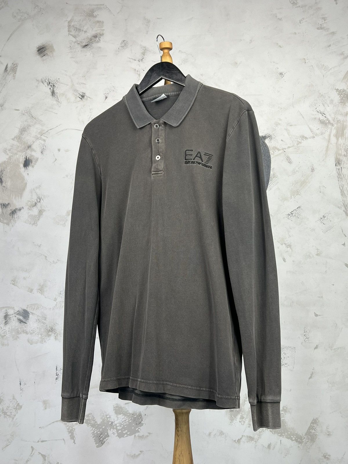 Armani Vintage EA7 Emporio Armani Long Sleeve Polo Shirt Size M - L Size US M / EU 48-50 / 2 - 1 Thumbnail