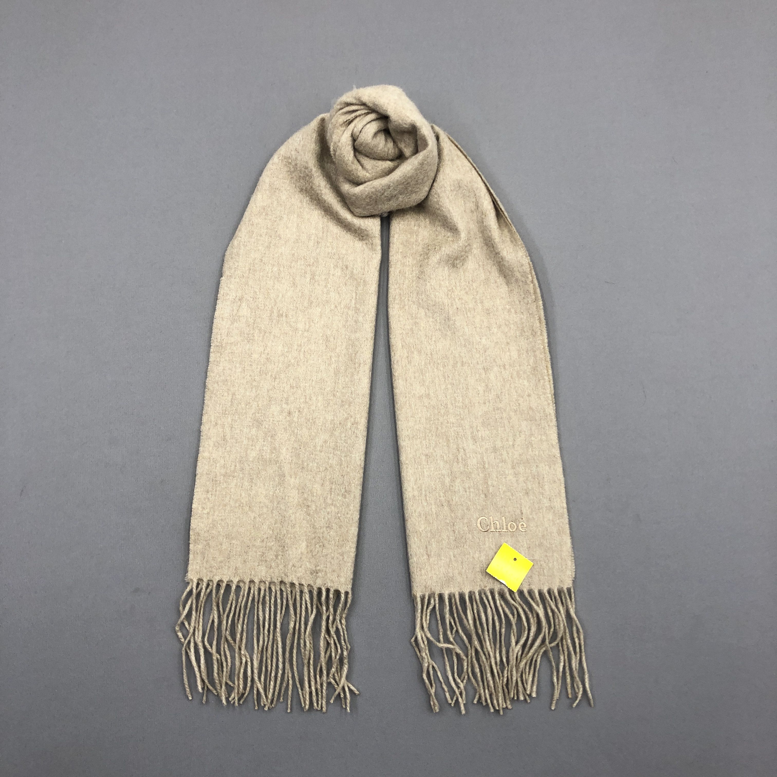 Japanese Brand Vintage Chloe Scarf Muffler Wool Cashmere Scarves Size ONE SIZE - 1 Thumbnail