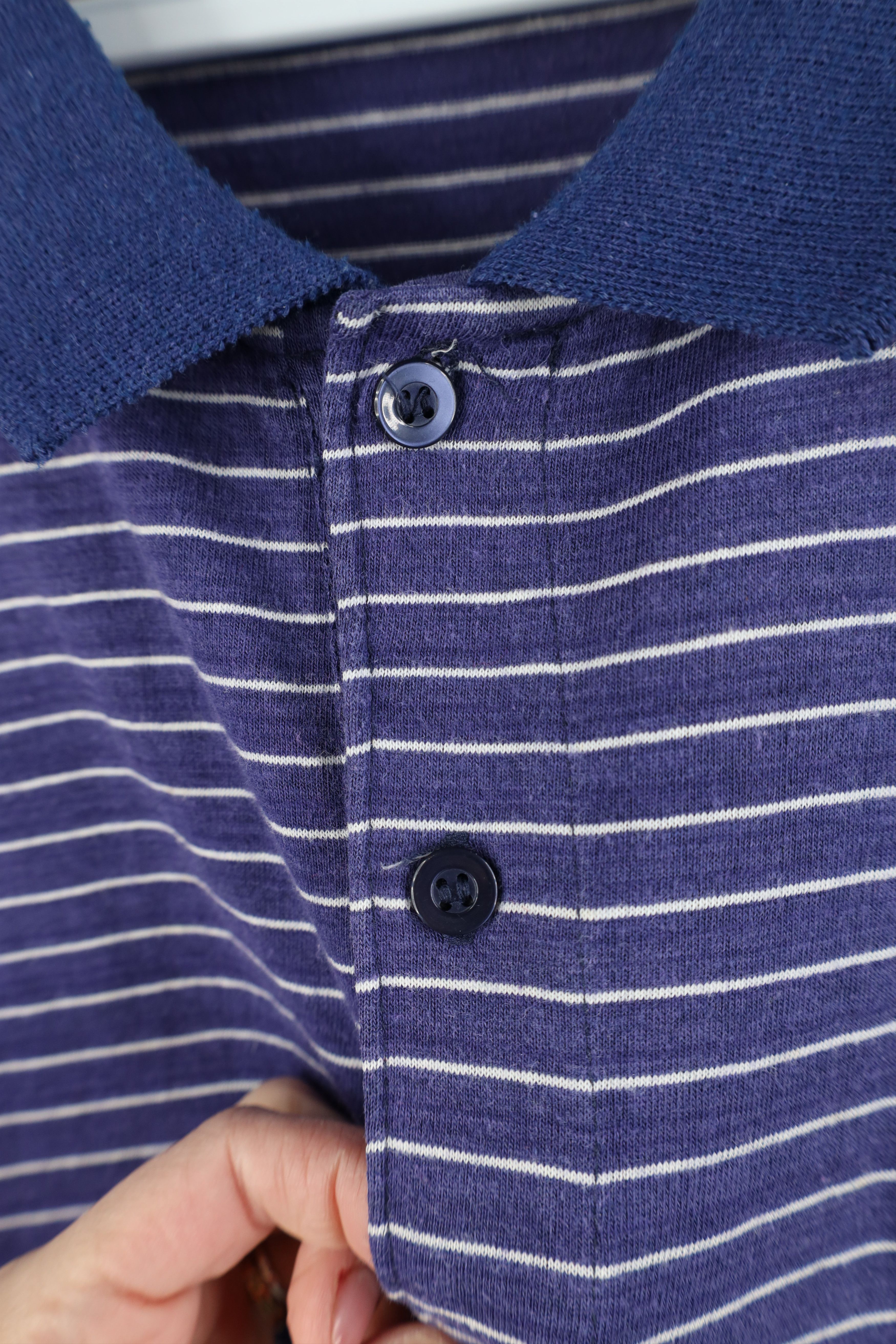 Vintage Vintage 70s Streetwear Striped Knit Collared Golf Polo Shirt Size US XL / EU 56 / 4 - 5 Thumbnail
