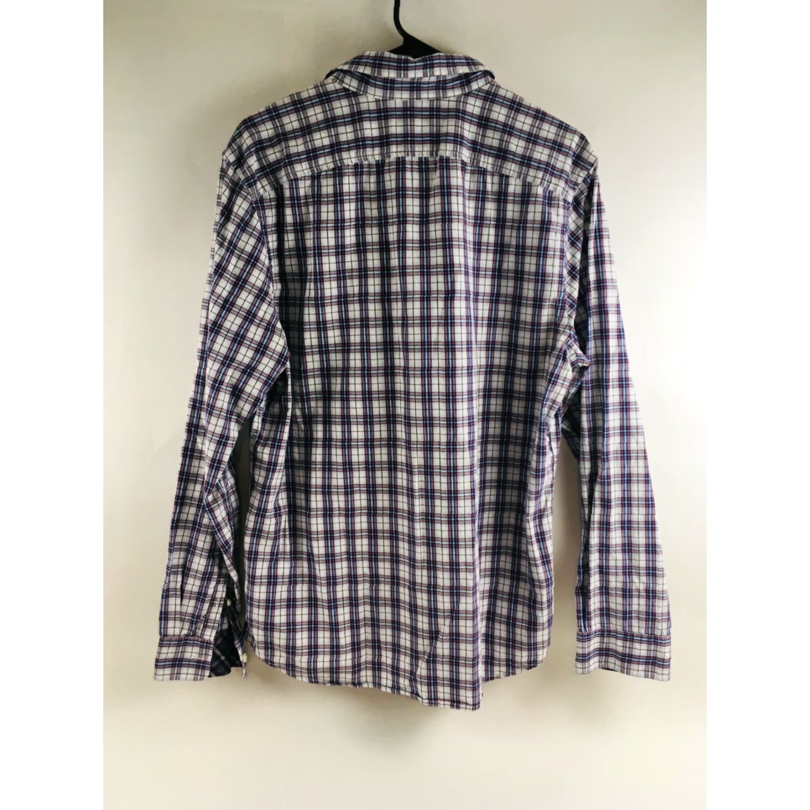 Gap Gap Shirt Men’s Large White Blue Red Long Sleeve Slim Fit Plaid Button Up Size US L / EU 52-54 / 3 - 2 Thumbnail