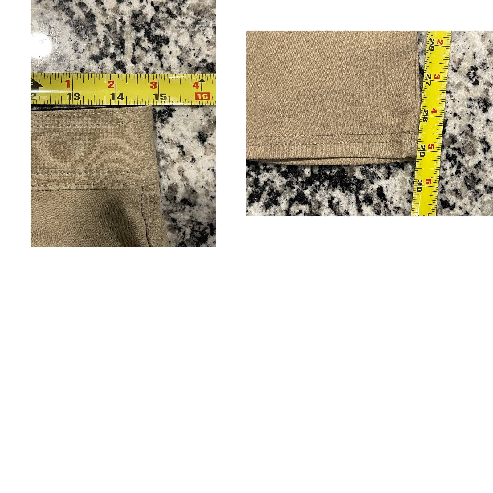 Prana PrAna Roll Up Hiking Cargo Pants Men's L Beige 29x29 Cargo Hiking Men Roll Up Belted Flat Front Straight Inseam 29 Size US 29 - 8 Thumbnail