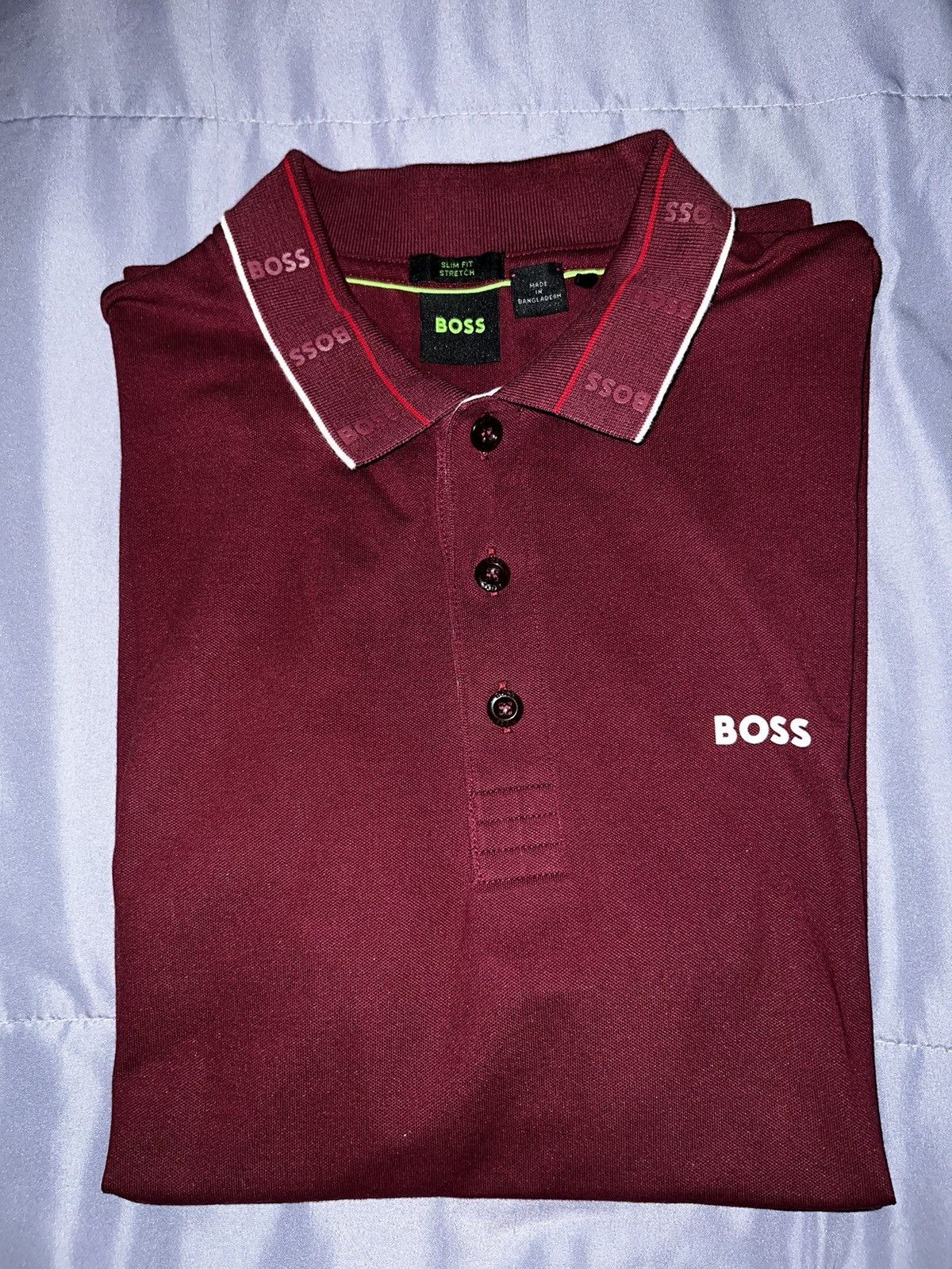 Hugo Boss Hugo Boss Burgundy Polo Shirt Size US M / EU 48-50 / 2 - 3 Thumbnail
