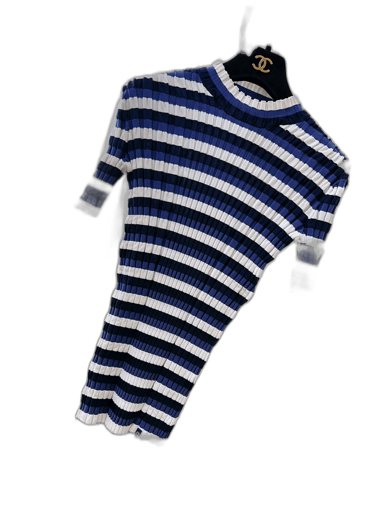 Louis Vuitton Louis Vuitton Blue White Striped Short Sleeve Top Size M / US 6-8 / IT 42-44 - 1 Thumbnail