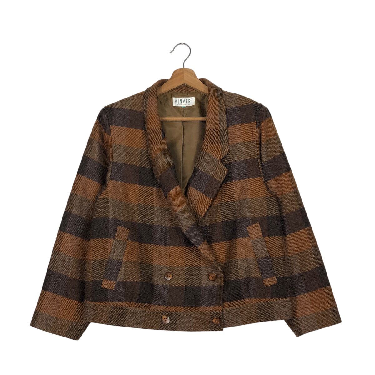 Japanese Brand 📌Vintage Bomber Jacket Vinvert Double Breast Issey Miyake Size US M / EU 48-50 / 2 - 2 Thumbnail