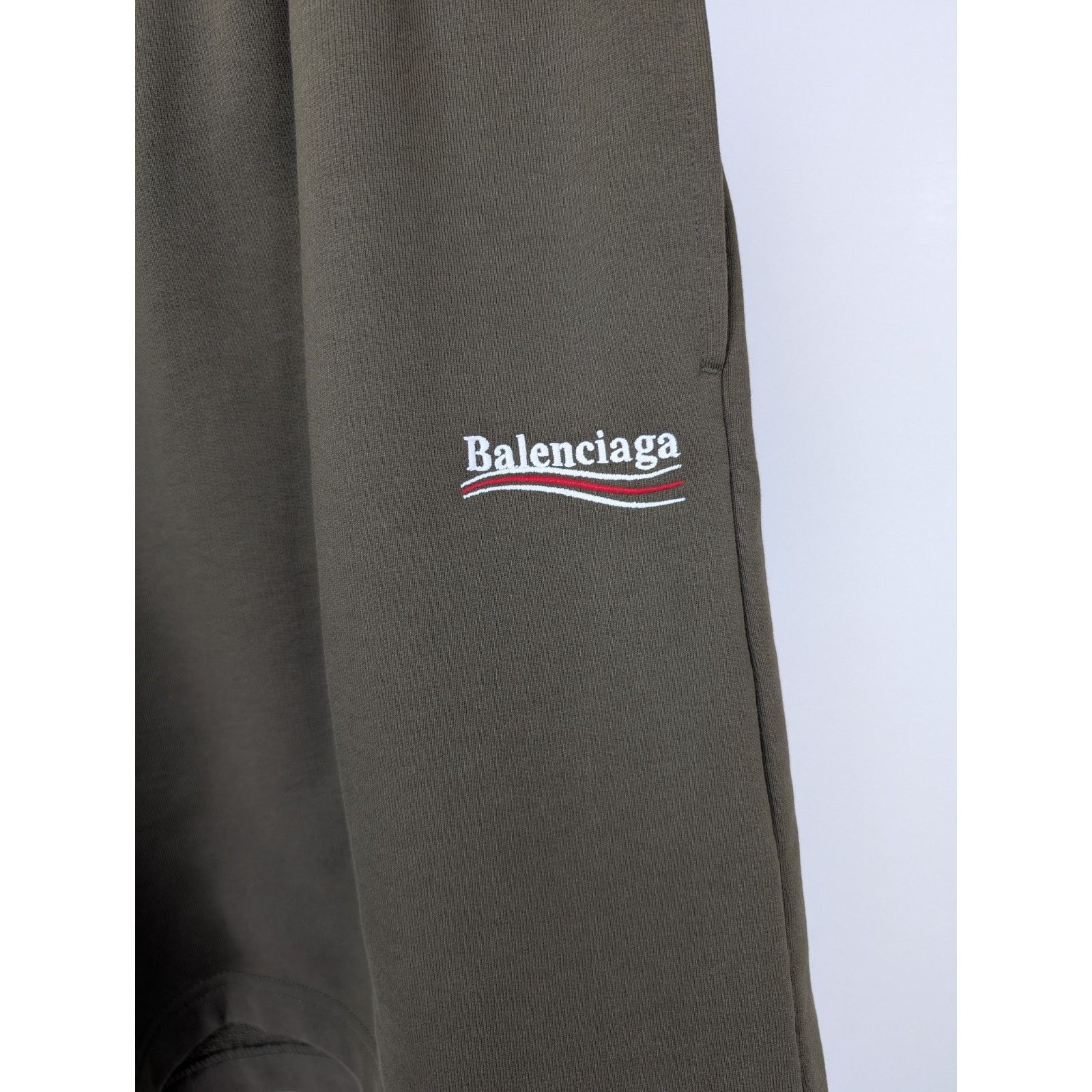 Balenciaga o1rshd1 Embro Pol Campgn Mol Boucleti Shorts Khaki/White/Red Size US 32 / EU 48 - 7 Thumbnail