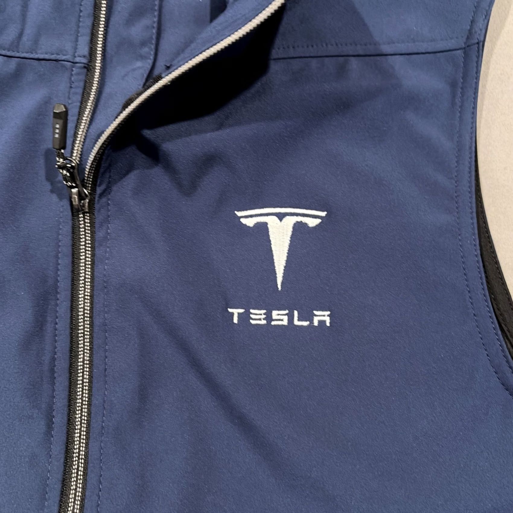 Vintage Tesla Blue Full Zip Golf Vest - Embroidered Logo - Men's Size Small VEST Size US S / EU 44-46 / 1 - 2 Thumbnail