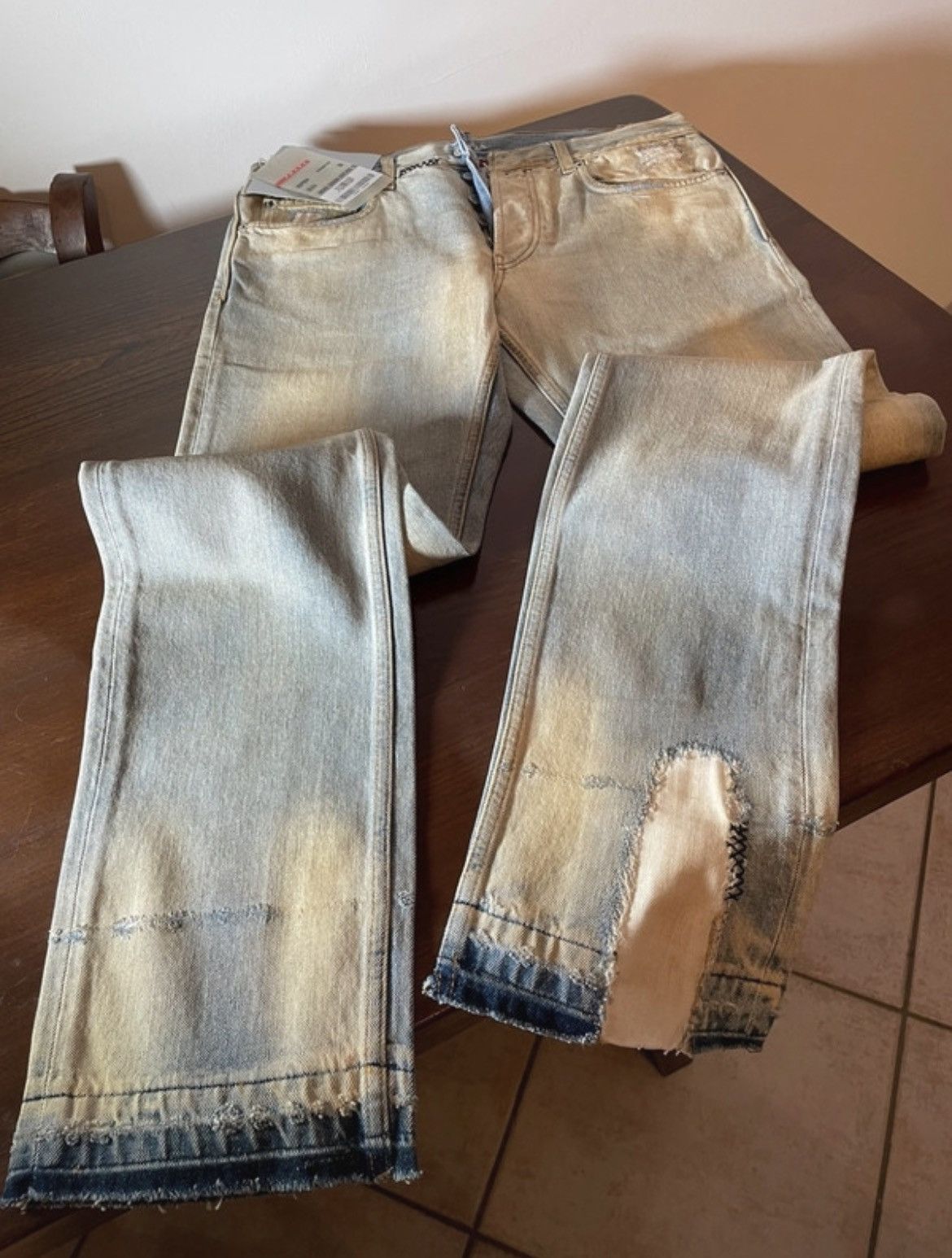 Prada Prada 2005 Mainline Vintage Overdyed Work Denim Jeans Rare Size US 34 / EU 50 - 1 Thumbnail
