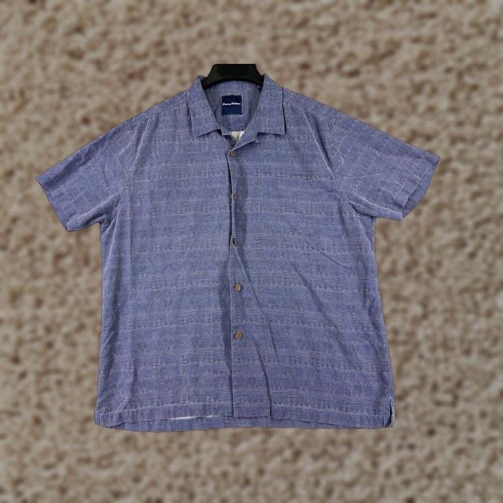 Tommy Bahama Tommy Bahama Button-Up Shirt Men XL Blue Plaid Silk Casual Aloha Beach Resort Size US XL / EU 56 / 4 - 1 Thumbnail
