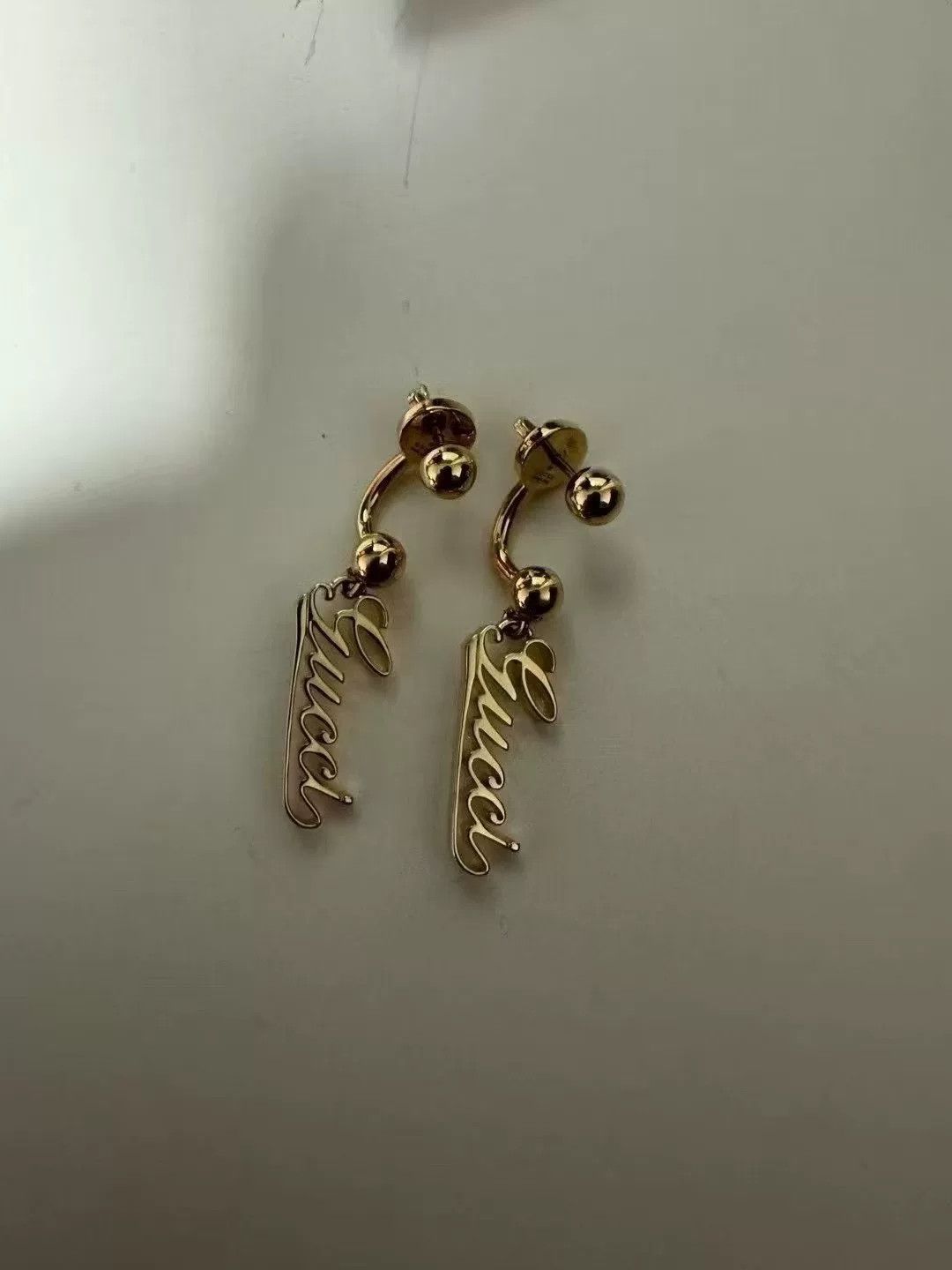 Japanese Brand Gucci Baule Logo Metal Earrings Size ONE SIZE - 1 Thumbnail