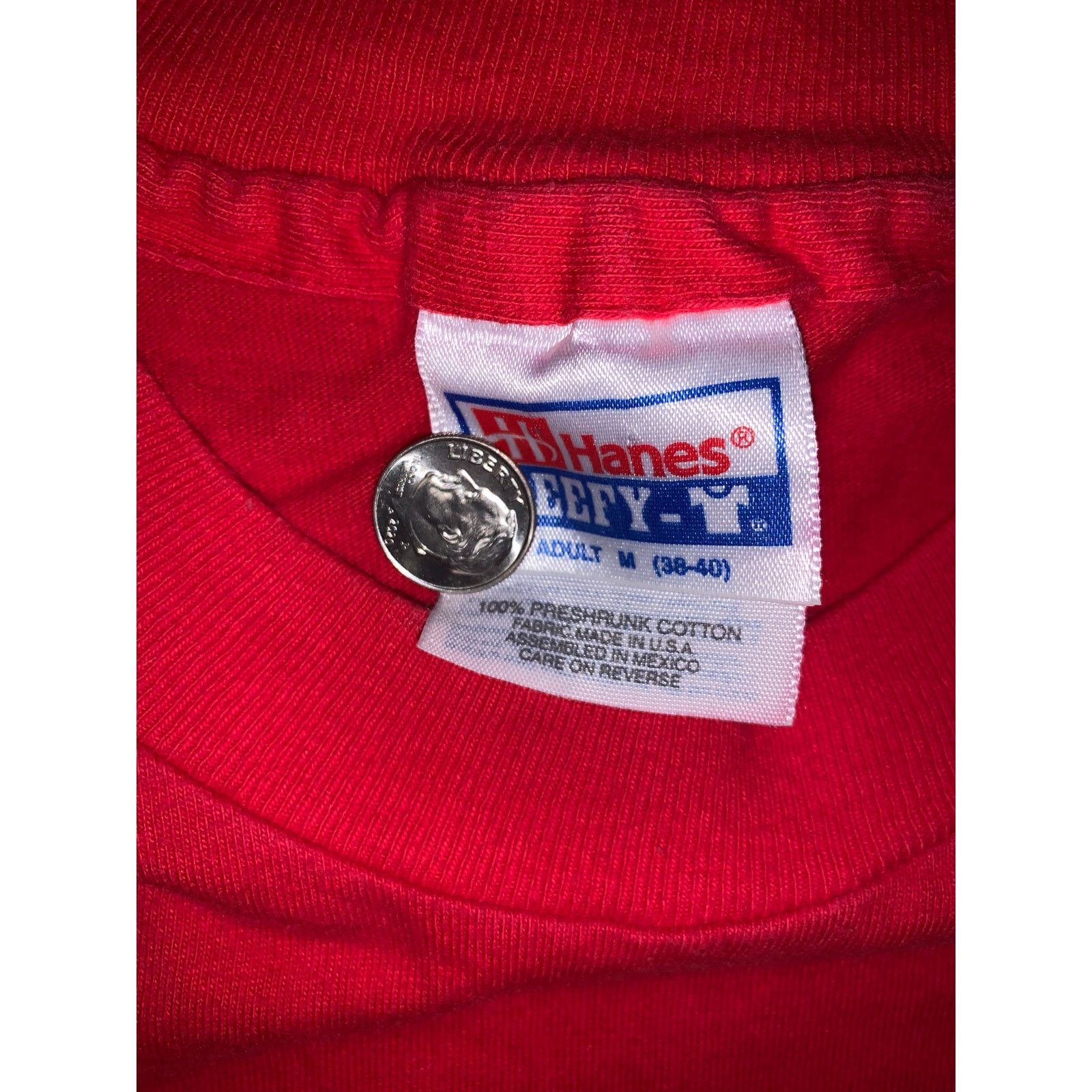 Hanes × Vintage Taos New Mexico Single Stitch T Shirt Red Graphic Tee Medium Size US M / EU 48-50 / 2 - 5 Thumbnail
