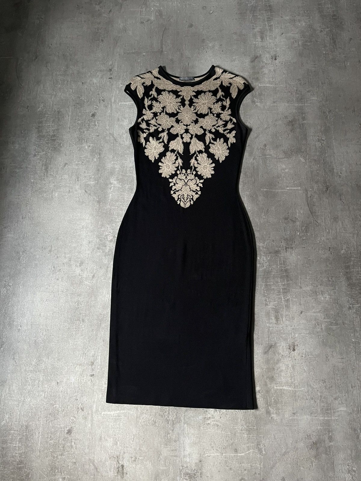 Alexander McQueen black dresses floral print