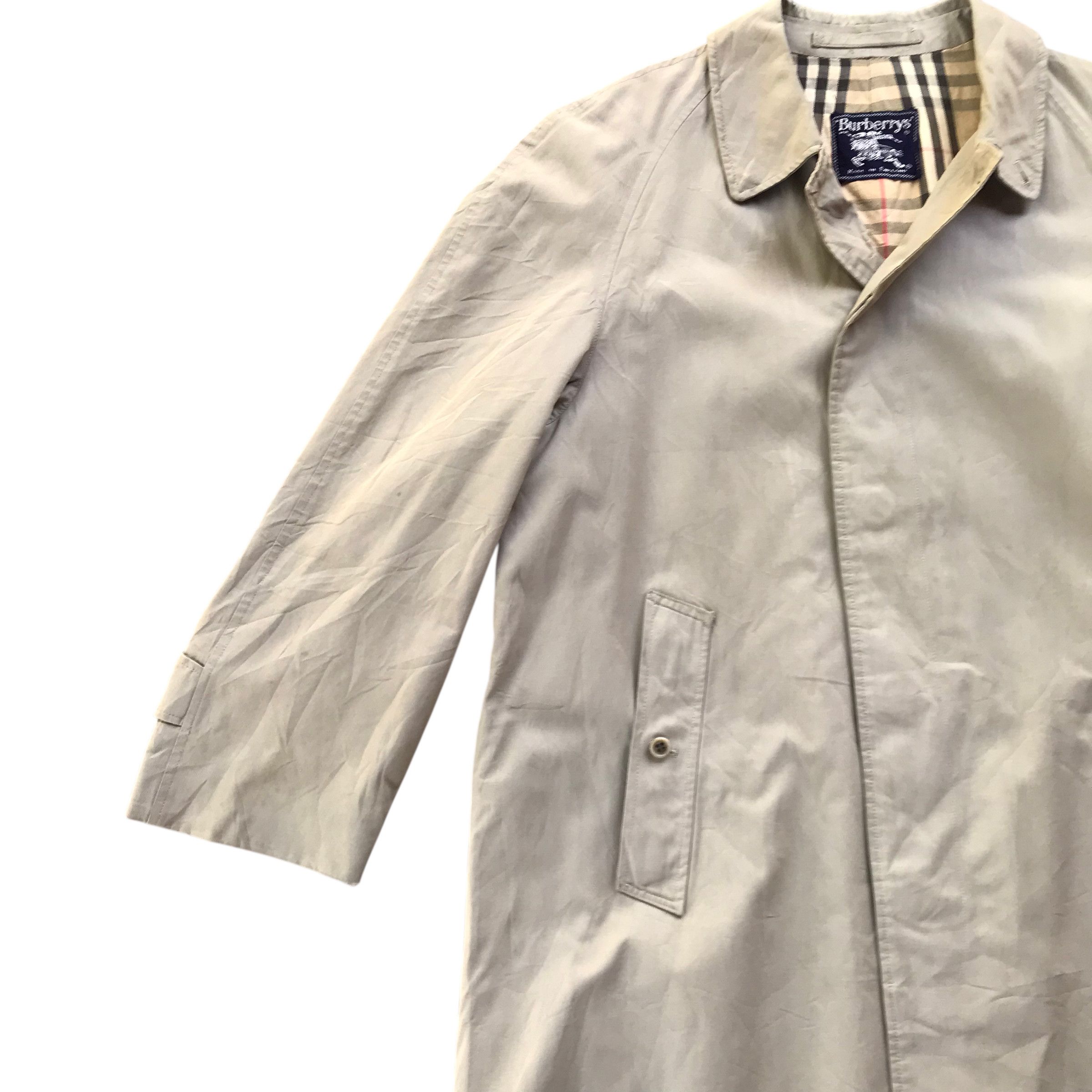 Burberry Vintage 80s Burberry Nova Check Trench Coat Made In England Size US M / EU 48-50 / 2 - 11 Thumbnail