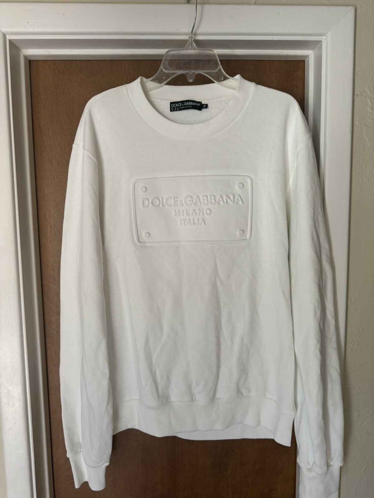 Dolce & Gabbana Dolce & Gabbana White Patch Sweatshirt Size US L / EU 52-54 / 3 - 1 Thumbnail