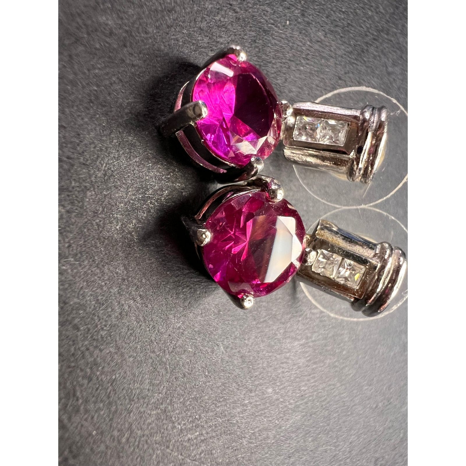 Other Lab purple sapphire and topaz sterling silver earrings Size ONE SIZE - 10 Thumbnail