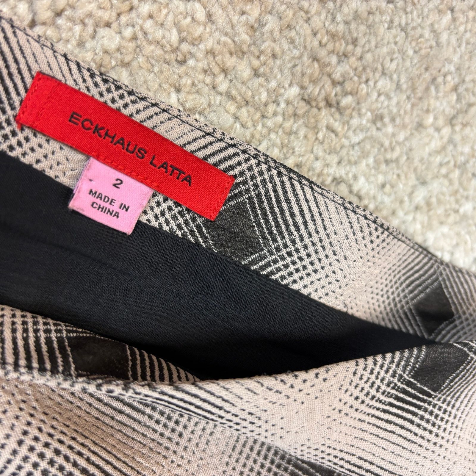 Eckhaus Latta Eckhaus Latta Beige and Black Ripple Dress A/W 19 Women's 2 Size XS / US 0-2 / IT 36-38 - 8 Thumbnail