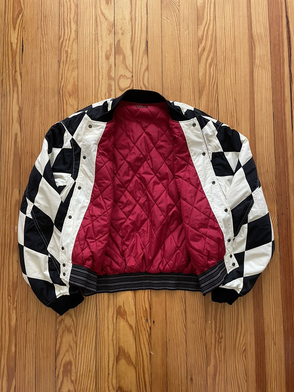 Kapital × Kapital Kountry Kapital SS18 Diamond Quilted Bomber Jacket Black / White Size US XL / EU 56 / 4 - 3 Thumbnail