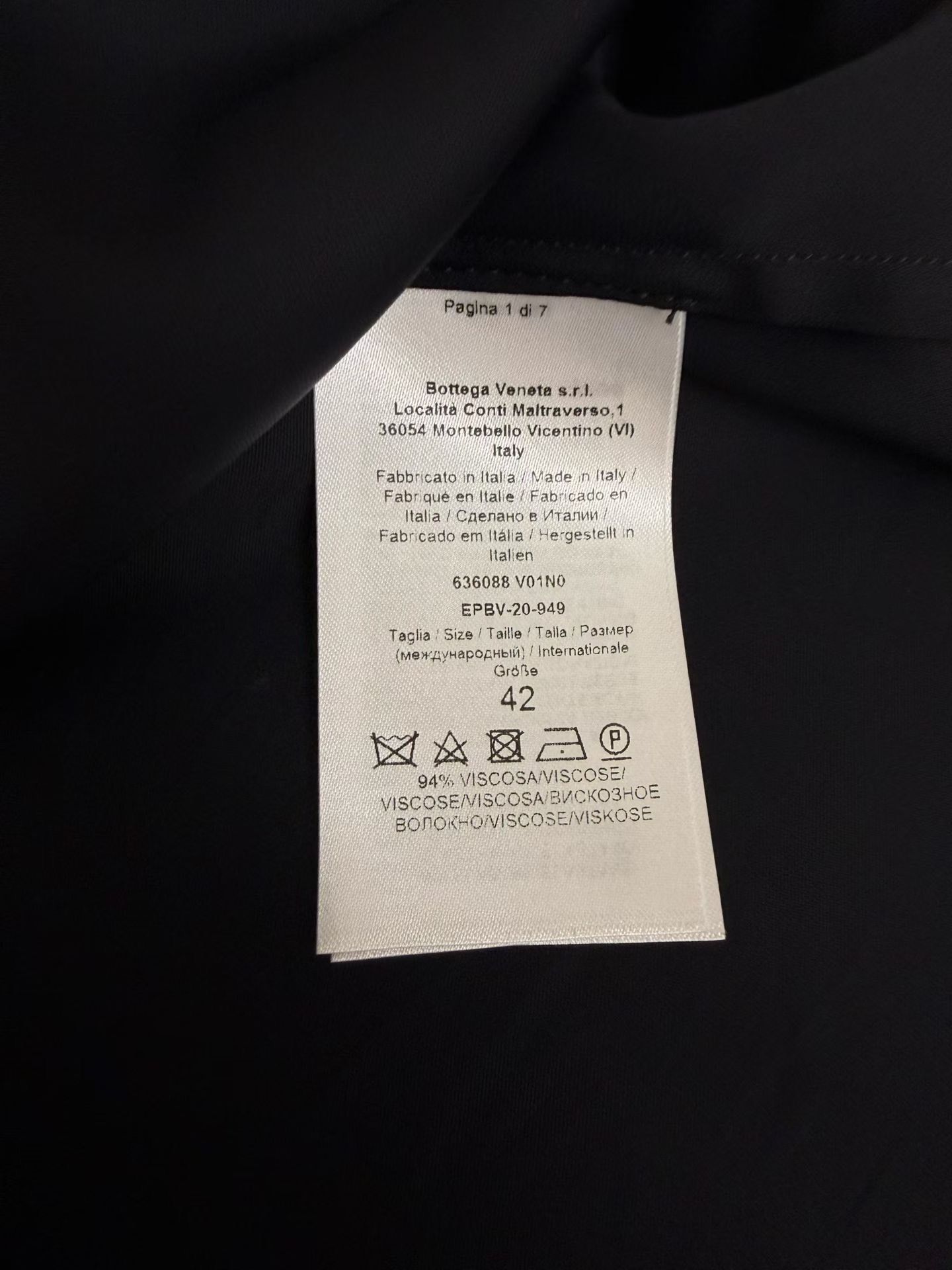 Bottega Veneta Bottega Veneta Black Woven Placket Check Shirt Size US XXS / EU 40 - 5 Thumbnail