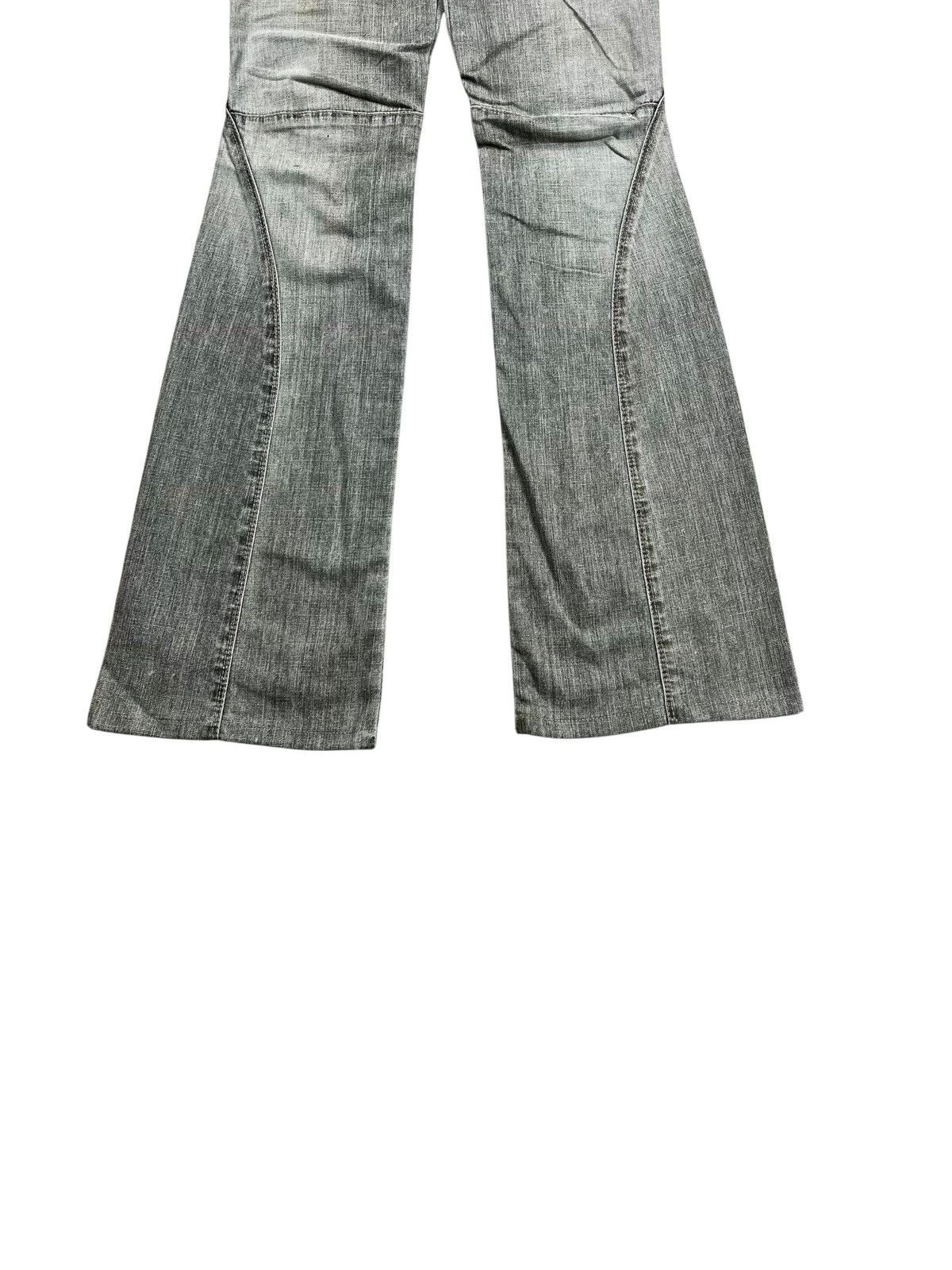Marithe + Francois Girbaud 2000s MFG - Cyber Apocalypse Flared Denim Pants - Size US 29 - 4 Thumbnail