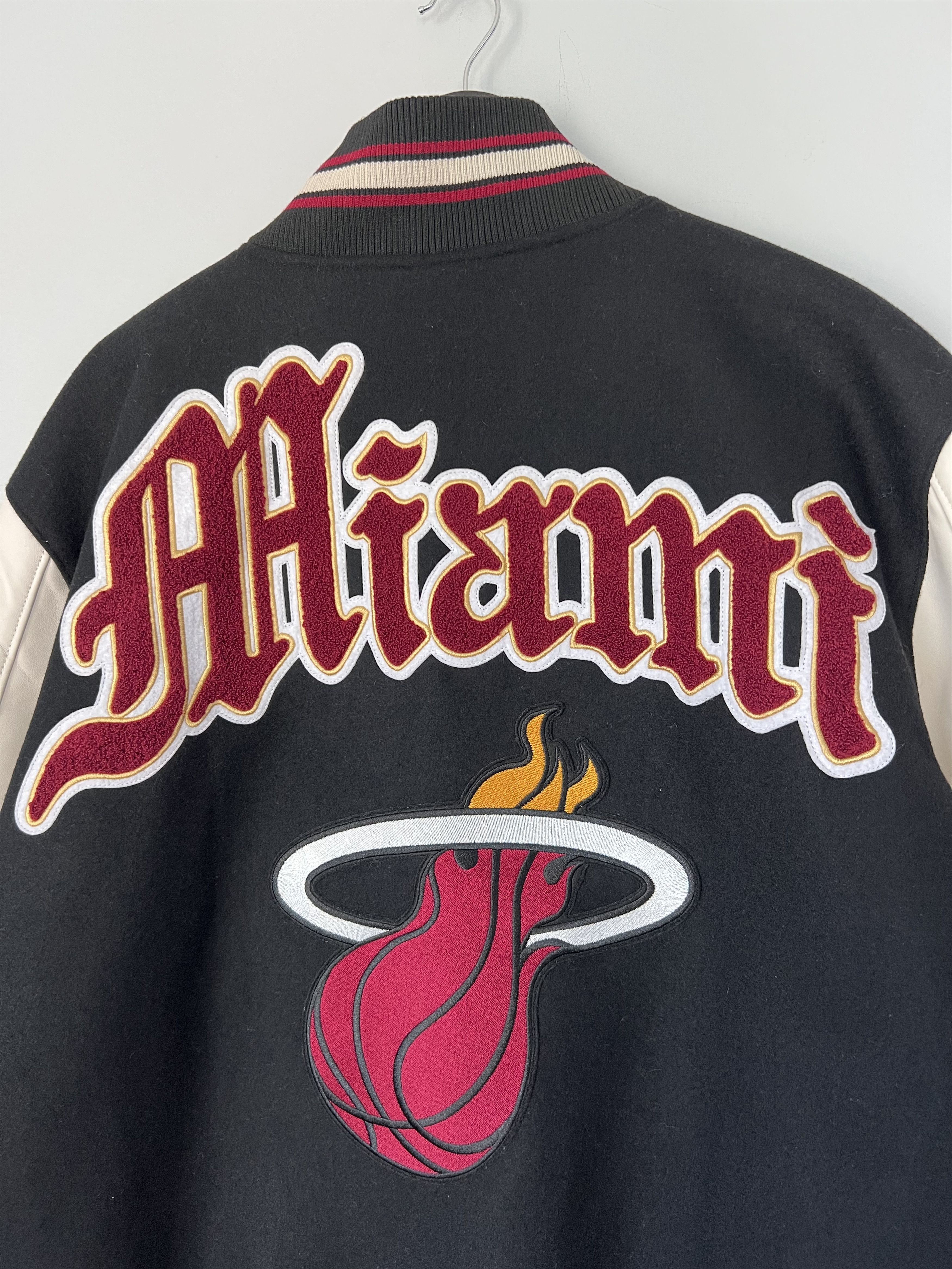 Jeff Hamilton Jeff Hamilton Miami Heat Wool and Leather Varsity Jacket Size US L / EU 52-54 / 3 - 8 Thumbnail