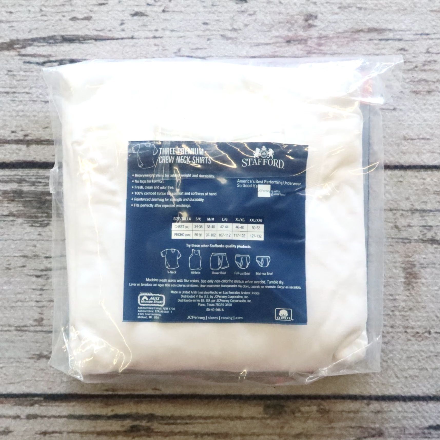 Stafford Vintage Stafford T-Shirt 3 Pack Crew Neck Cotton White M Men Size US M / EU 48-50 / 2 - 2 Thumbnail