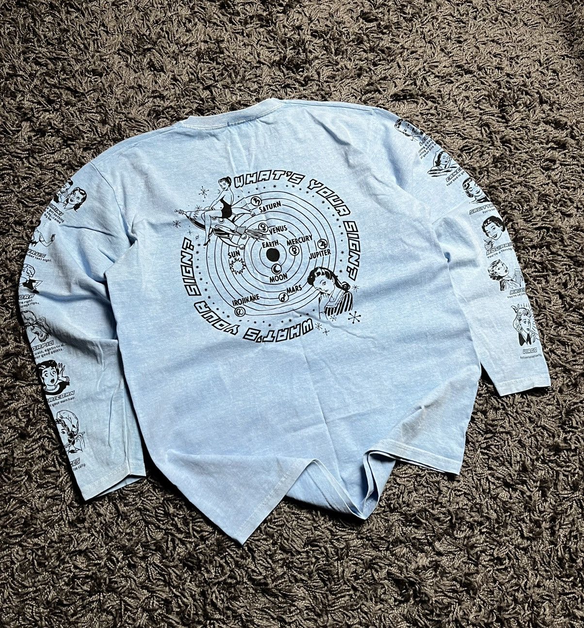 Girl Skateboards New Girl Order Retro Space Astrology Graphic Longsleeve Blue Size US M / EU 48-50 / 2 - 1 Thumbnail