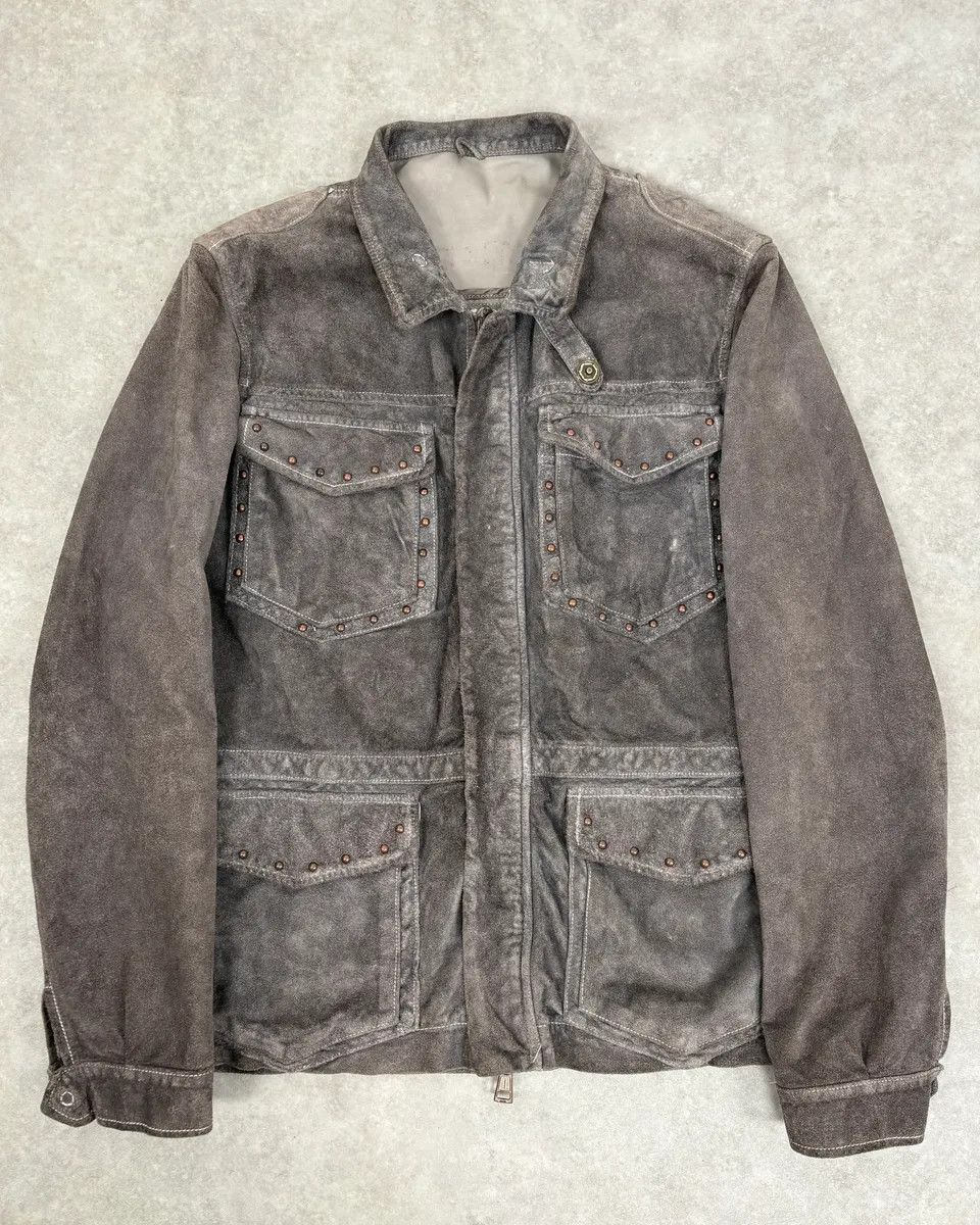 Giorgio Brato 2000s Giorgio Brato Grey Suede Multi-Pocket Leather Jacket Size US M / EU 48-50 / 2 - 1 Thumbnail