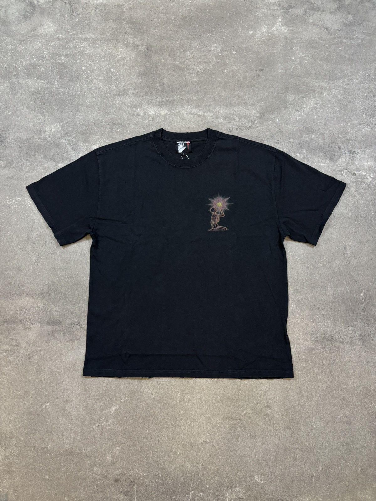 Vintage WARMAN I SEE THE LIGHT GRAPHIC TEE, Washed Black Size US XL / EU 56 / 4 - 1 Thumbnail
