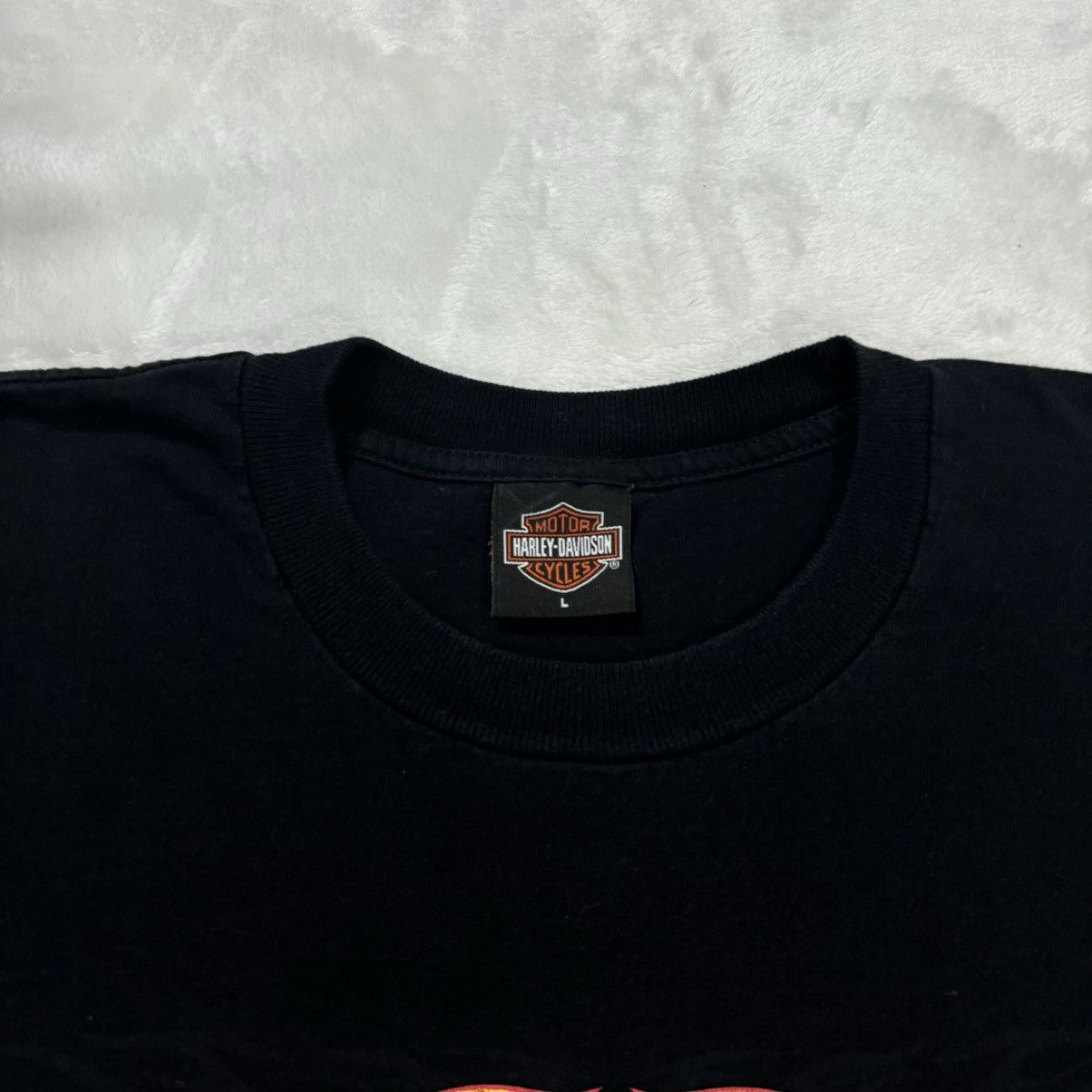 Harley Davidson Vintage Harley Flame Shirt 90s Faded Center Logo Fire Large Size US L / EU 52-54 / 3 - 3 Thumbnail