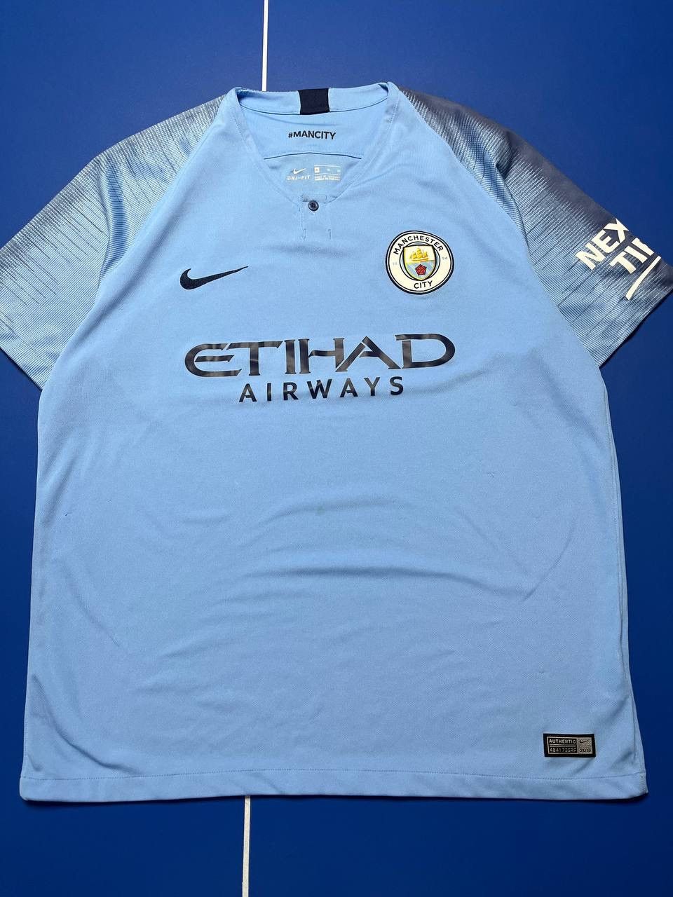 Nike Manchester City Home Jersey 18/19 - Grandad on the Back Size US XL / EU 56 / 4 - 1 Thumbnail