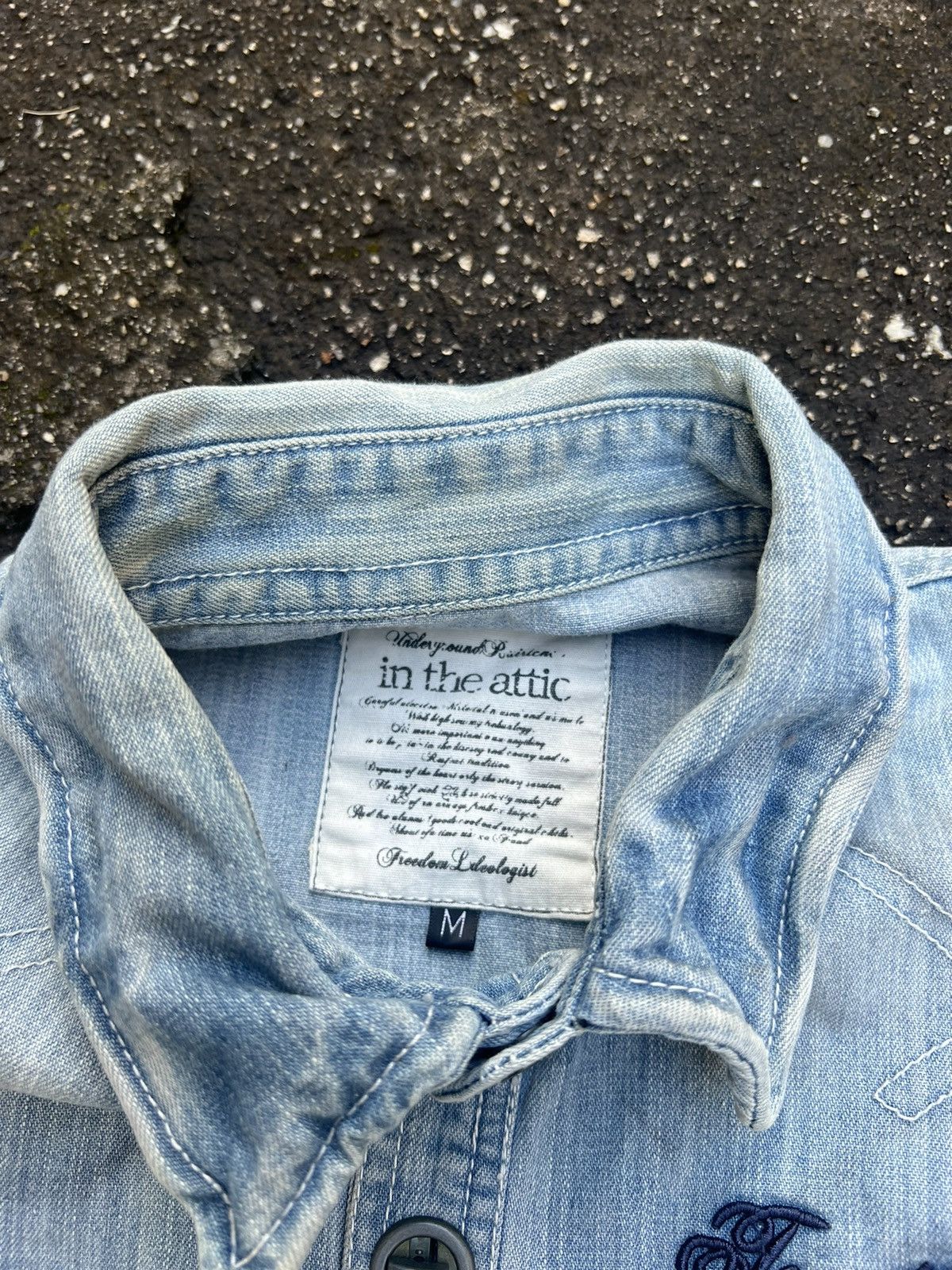 If Six Was Nine In The Attic Hesitation Forbidden Denim Shirt Jacket Size US M / EU 48-50 / 2 - 2 Thumbnail