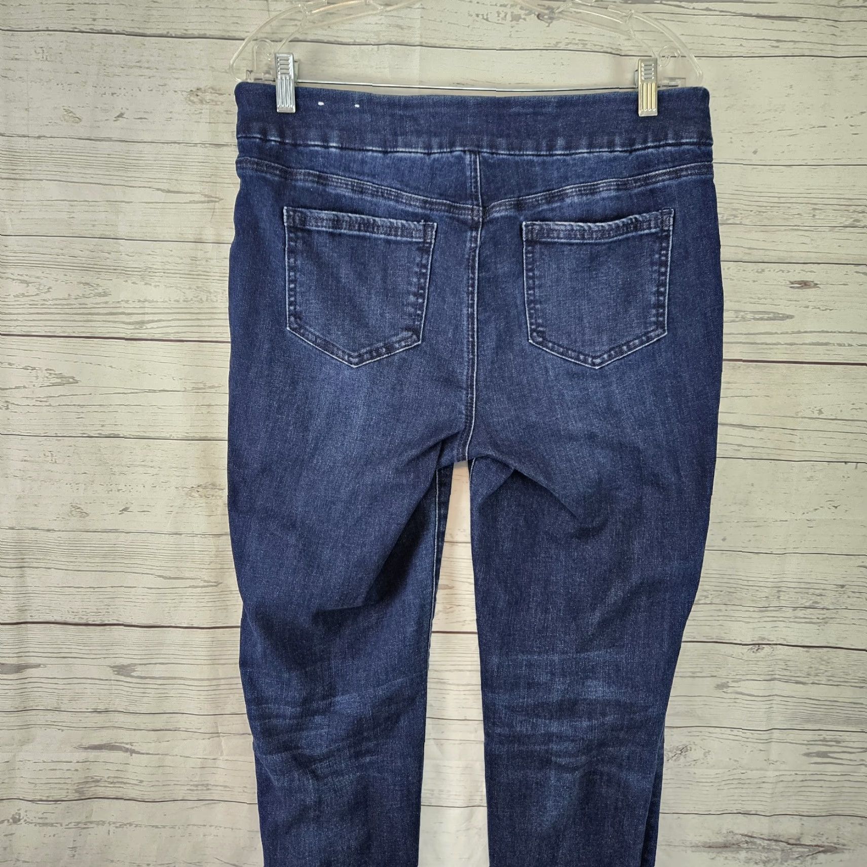 Vintage Chico's Womens Jegging Ankle Jeans Blue 10 Tall Pull On Cuffs Embellished Jeans Accessories Womens Size 32" / US 10 / IT 46 - 4 Thumbnail