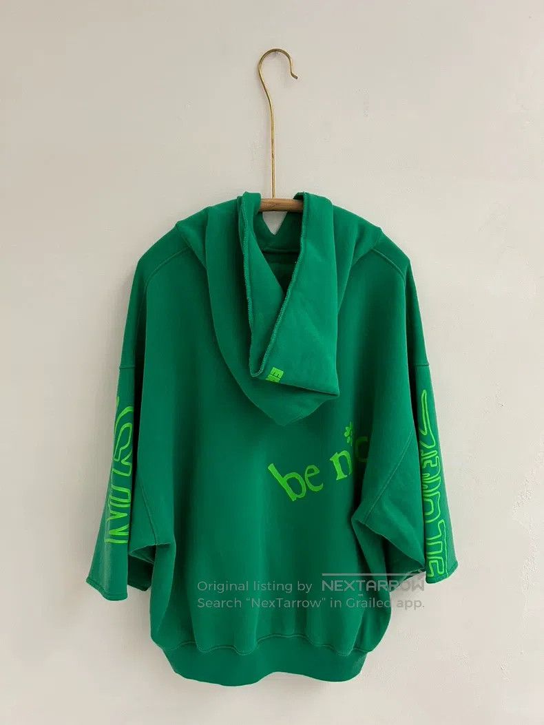 ERL ERL Venice Beach logo green hooded sweatshirt, be nice let Size US L / EU 52-54 / 3 - 2 Thumbnail