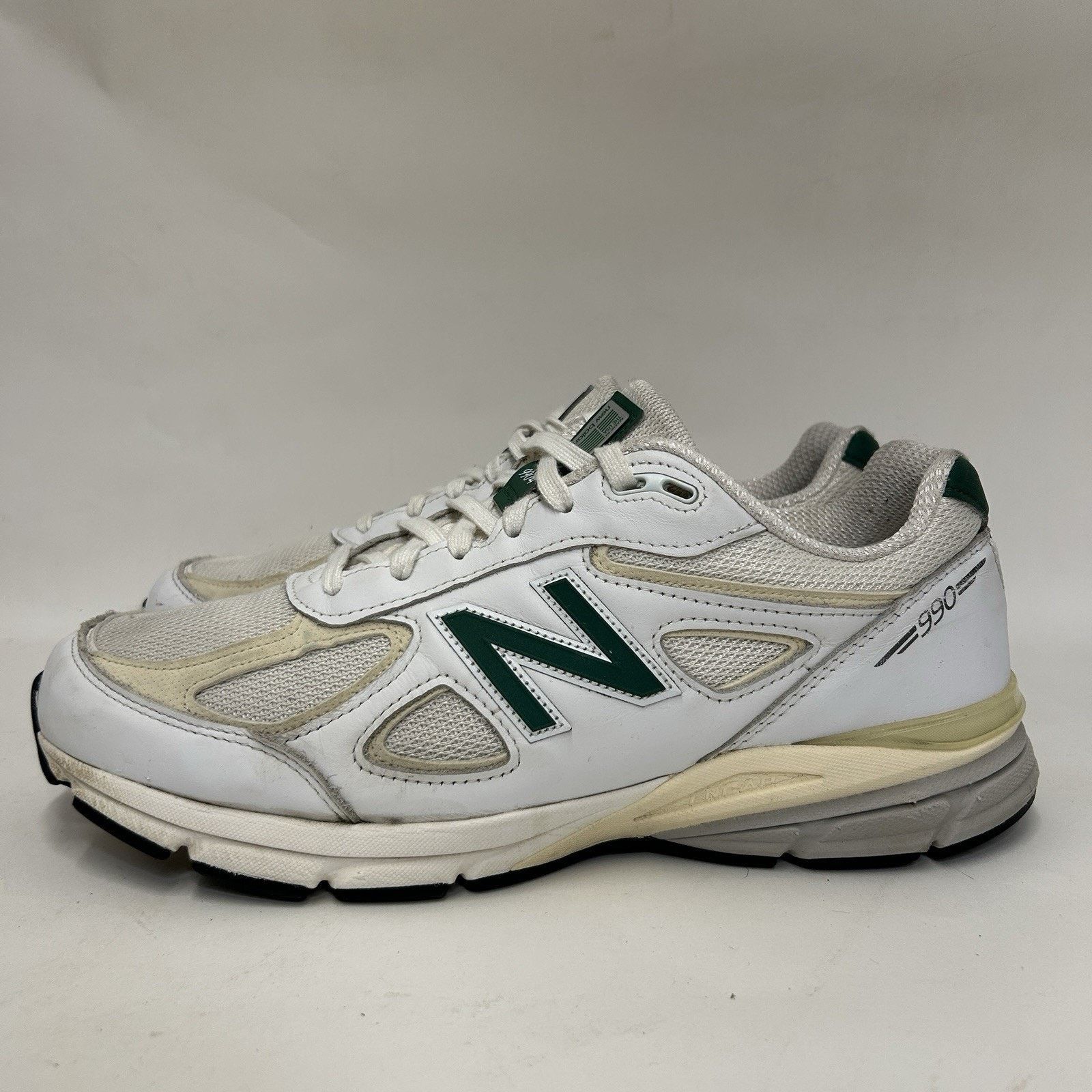 New Balance New Balance X Teddy Santis 990V4 “White Green” U990TC4 Size US 12 / EU 45 - 6 Thumbnail