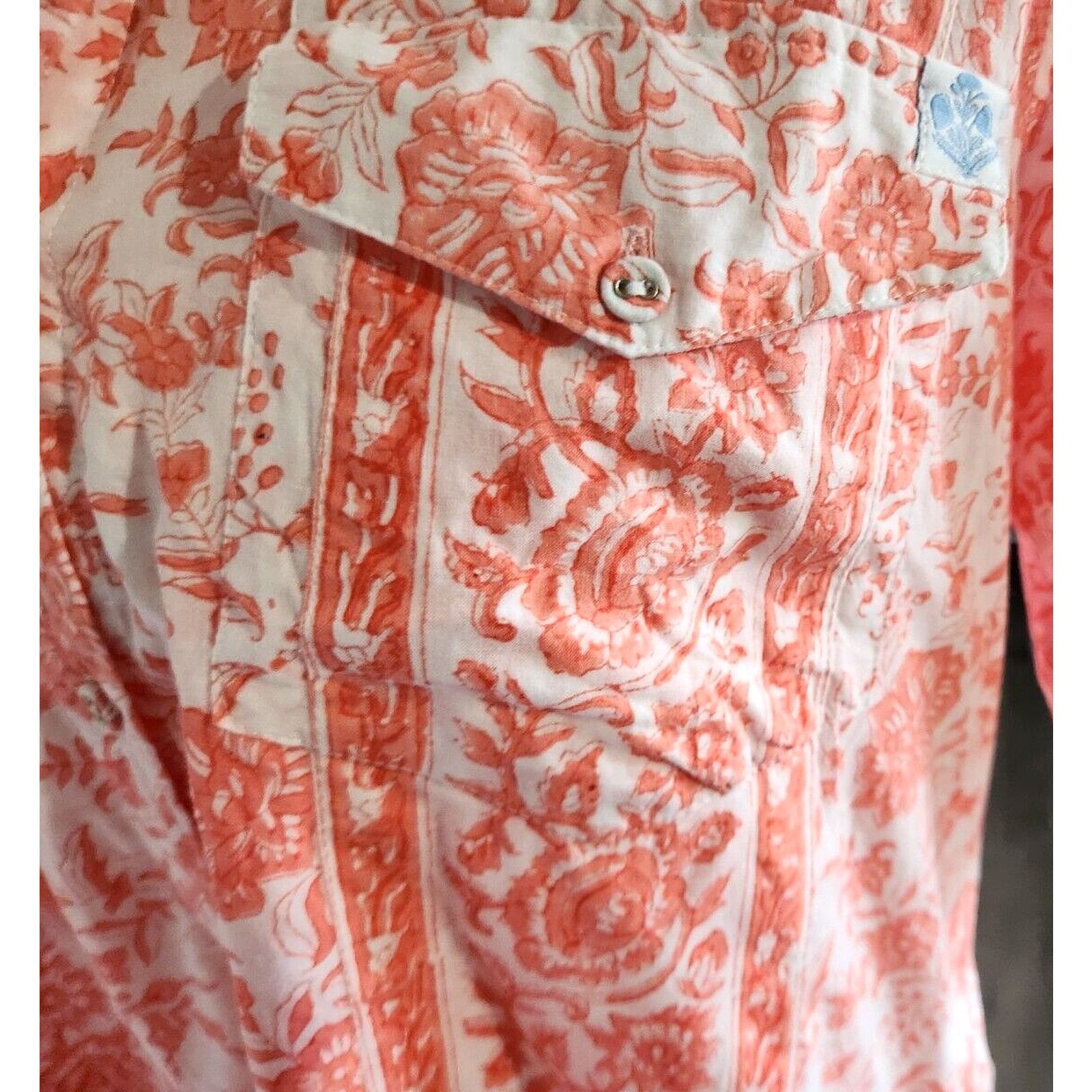 Anthropologie Anthropologie Sue Sartor Coral Satsuma Shirt Dress Medium Size M / US 6-8 / IT 42-44 - 8 Thumbnail