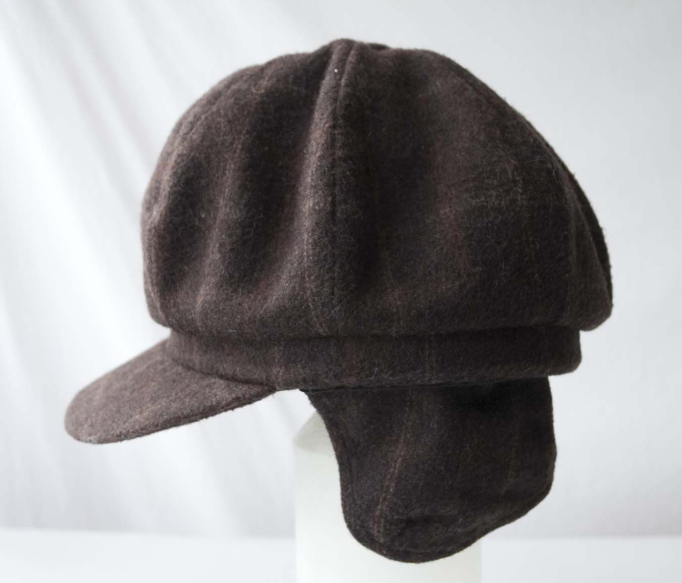 Vintage Magill Cabbie Dark Brown Newsboy Hat Ear Flap Size XL Size ONE SIZE - 1 Thumbnail