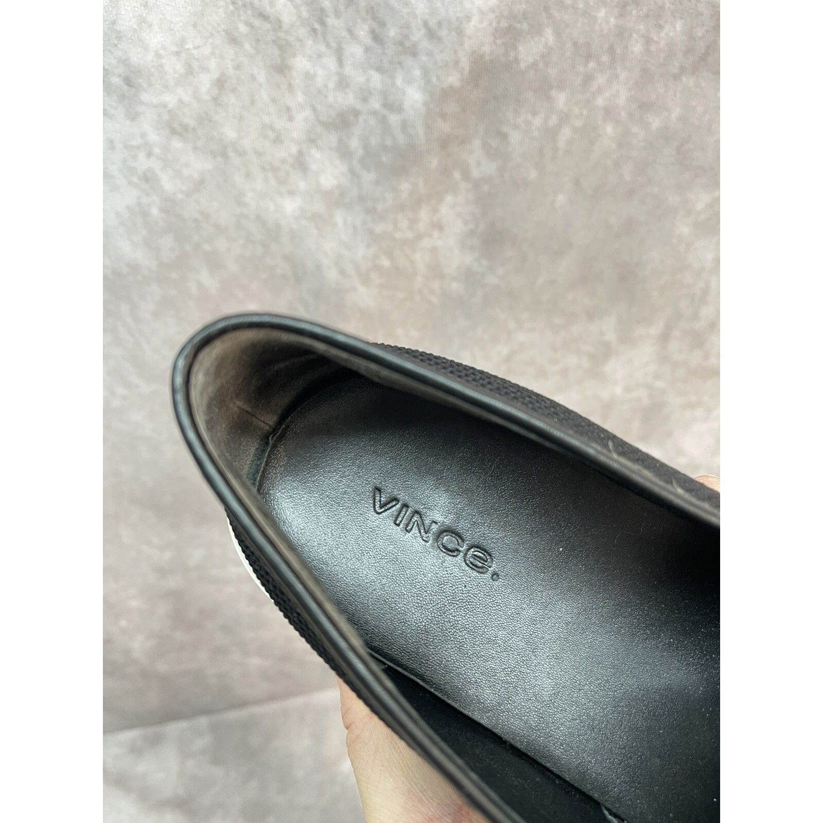Vince Vince Perforated Slip-On Sneakers Loafers Black Womens SZ 11 Size US 9.5 / IT 39.5 - 5 Thumbnail