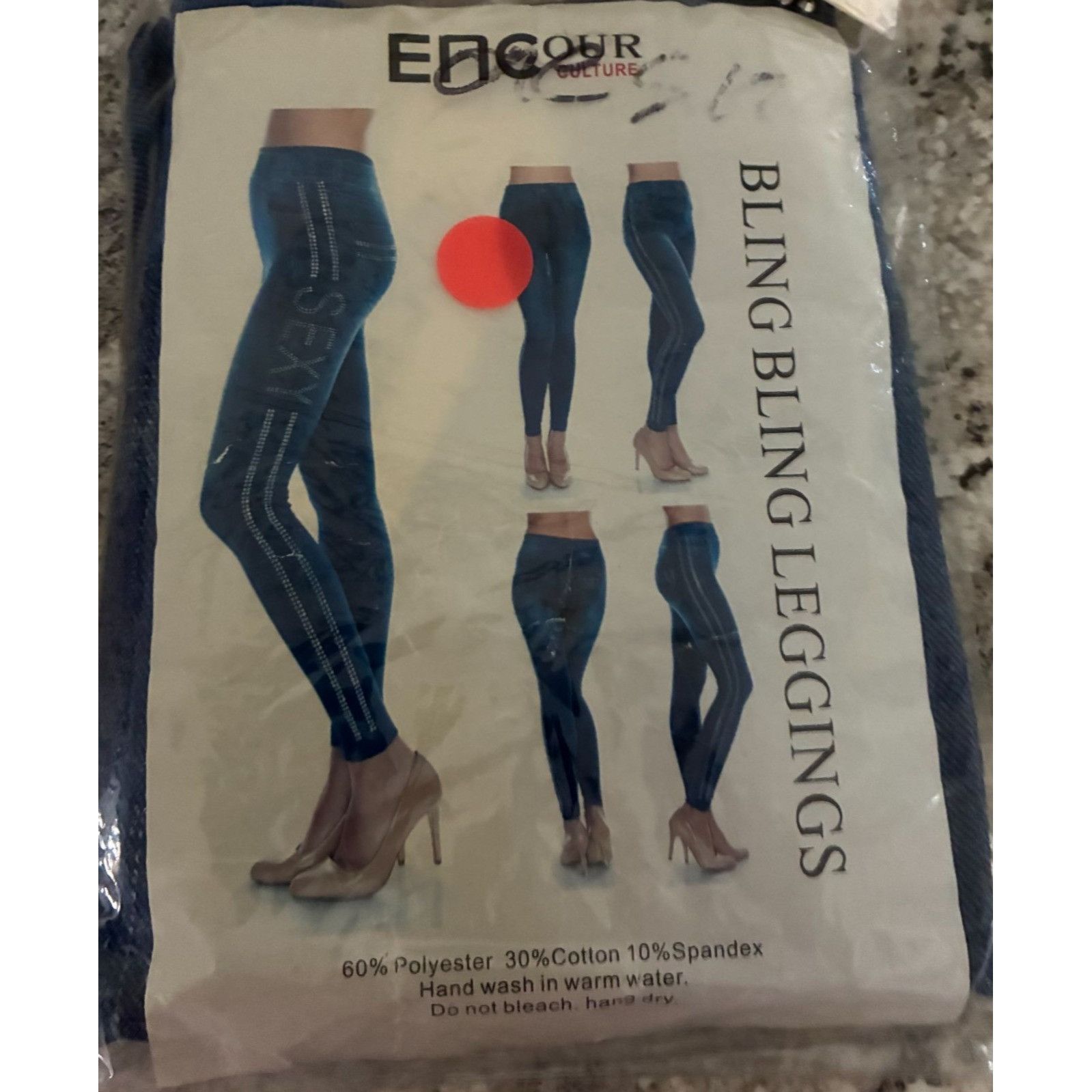 Other Elegant Bling Bling SEXY Leggings High Waist Stretch Skinny Size 25" / US 0 / IT 36 - 1 Preview