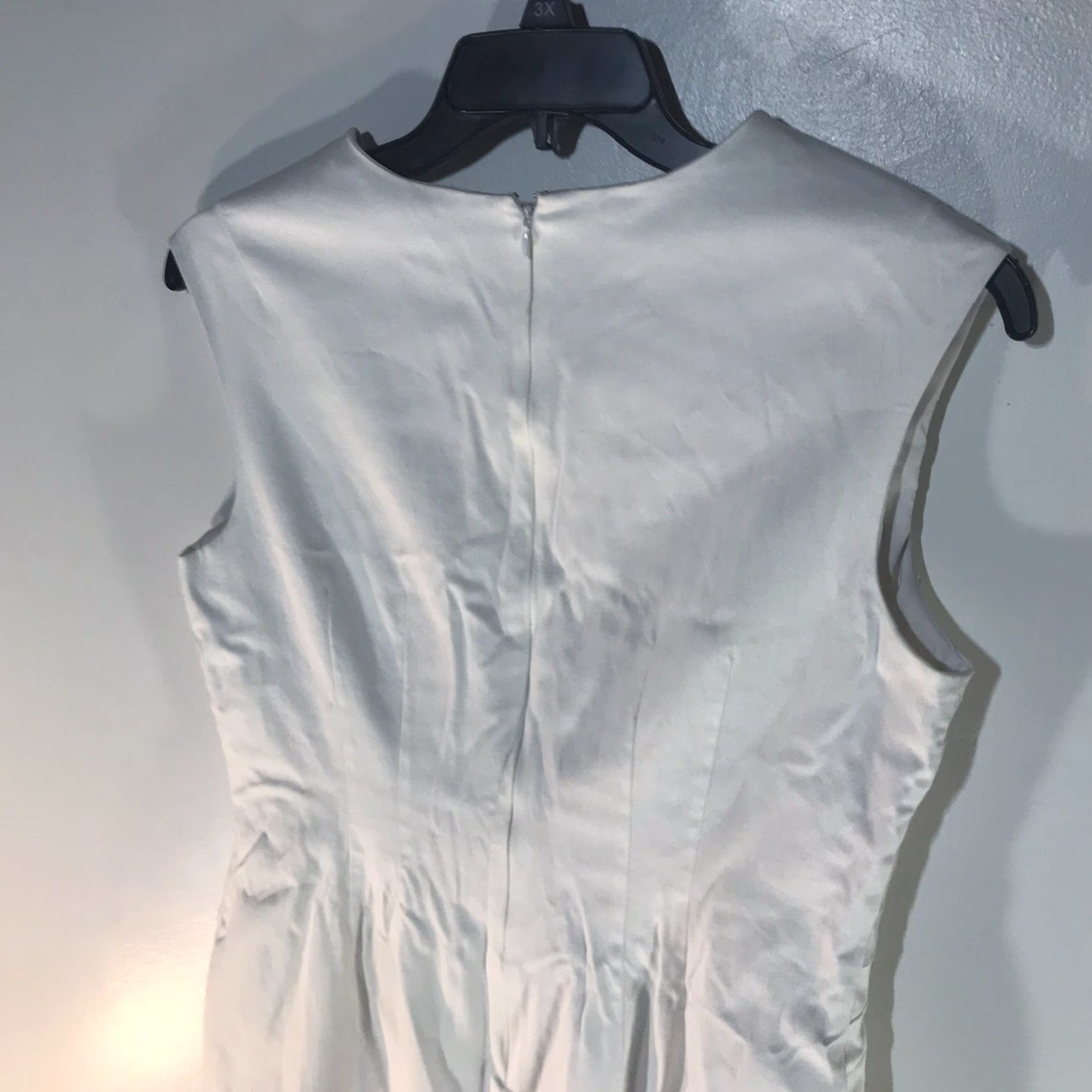 Vintage ANTONIO MELANI White Sleeveless Midi Career Dress Womens Size 14 Size XL / US 12-14 / IT 48-50 - 4 Thumbnail