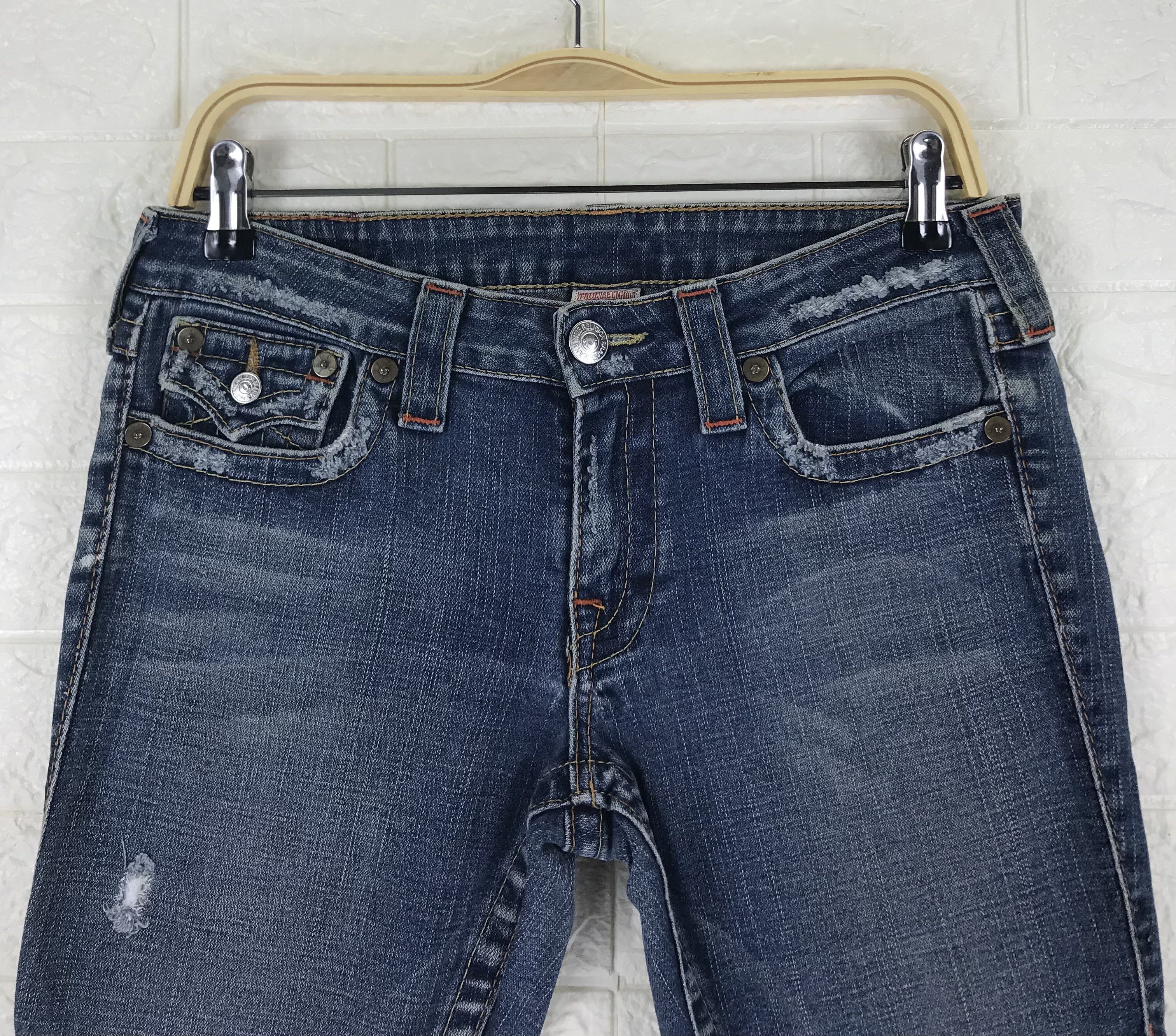 True Religion Vintage USA True Religion Low Rise Super Flare Jeans Size 30" / US 8 / IT 44 - 2 Thumbnail