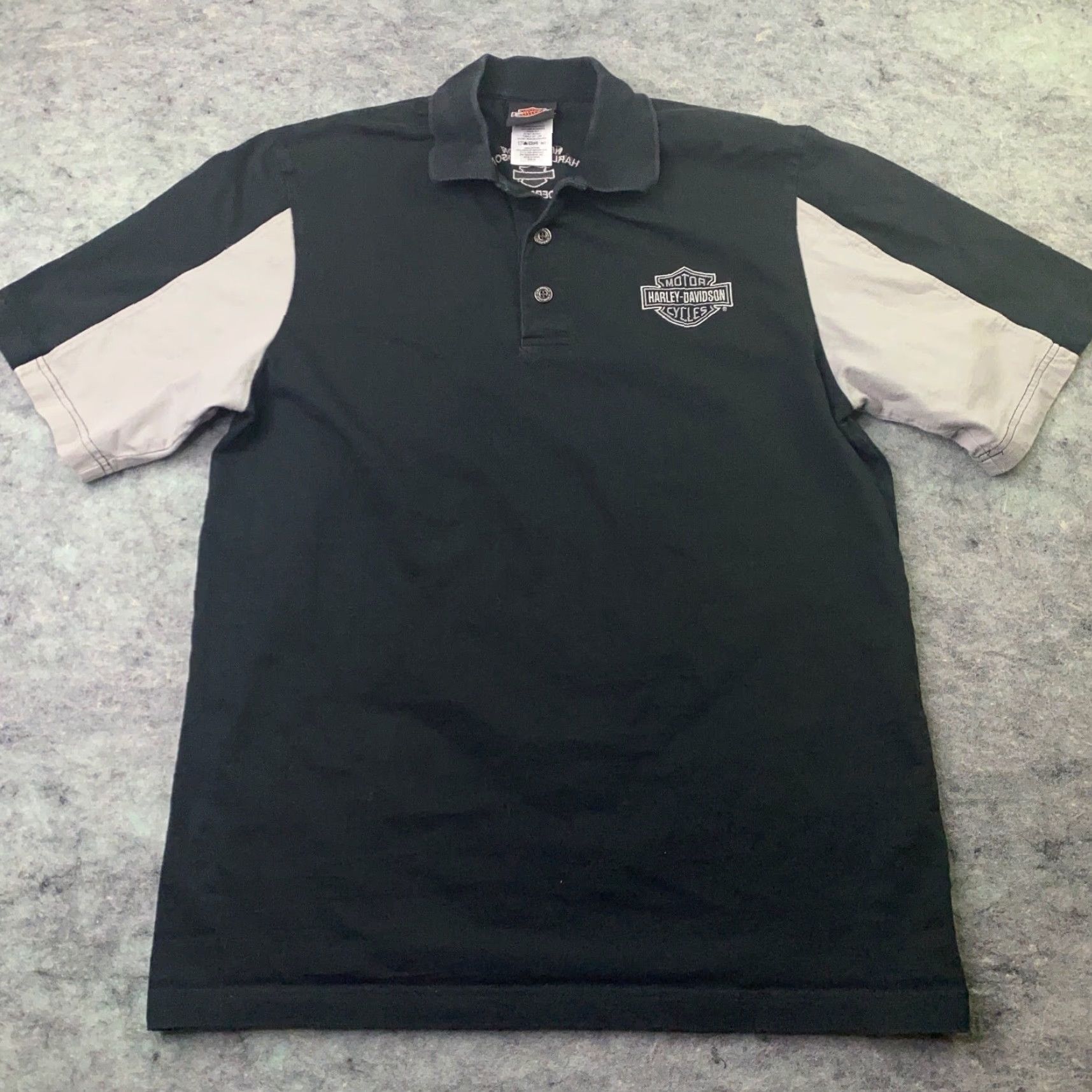 Harley Davidson VINTAGE Harley-Davidson Polo Shirt Mens Medium Black Embroidered 100% Cotton Short Sleeve Vintage Biker Motorcycle Mens M Black Polo Shirt Size US M / EU 48-50 / 2 - 7 Thumbnail
