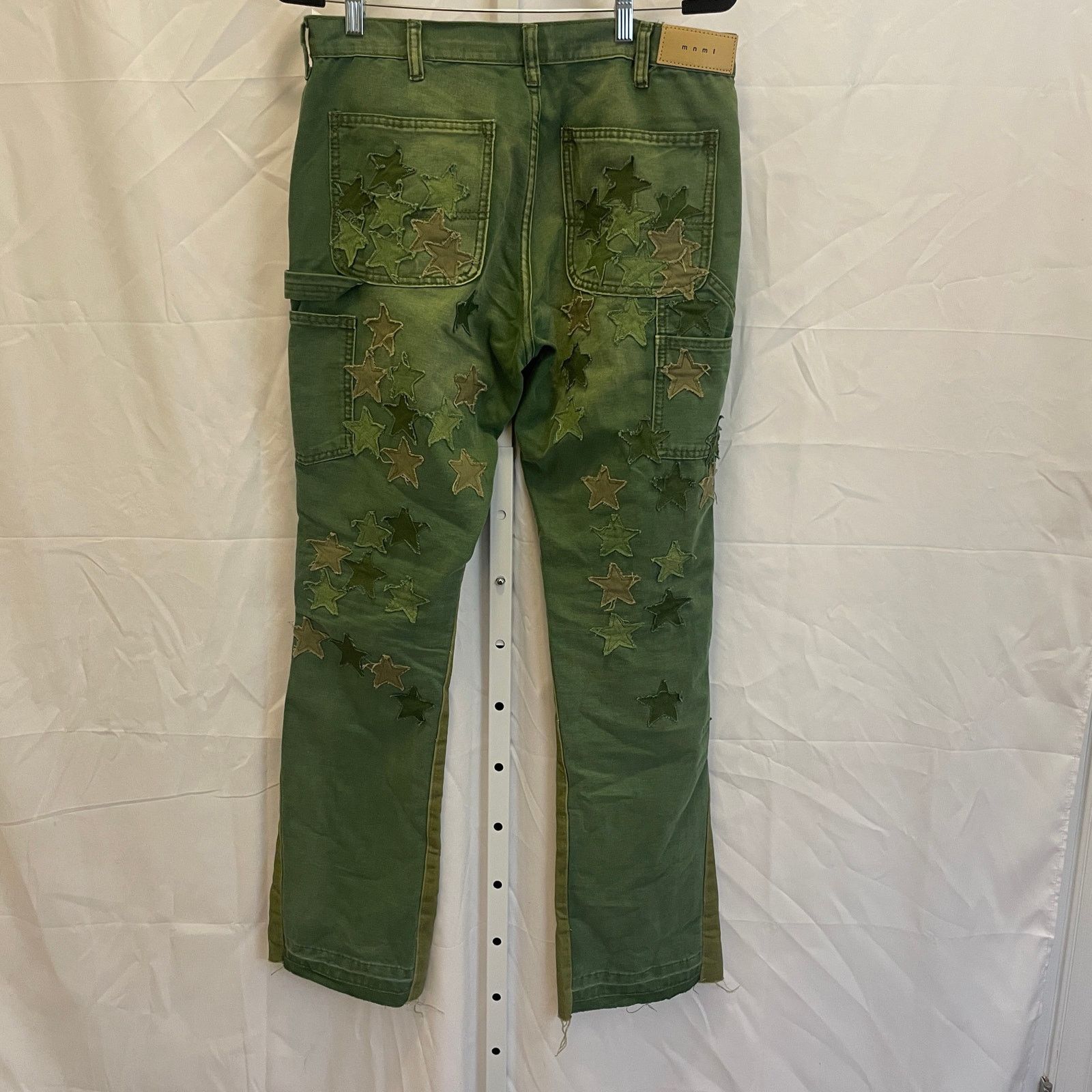 MNML MNML B541 Star Flare Denim Pants - Mens Size 32 - Green Size US 32 / EU 48 - 4 Thumbnail