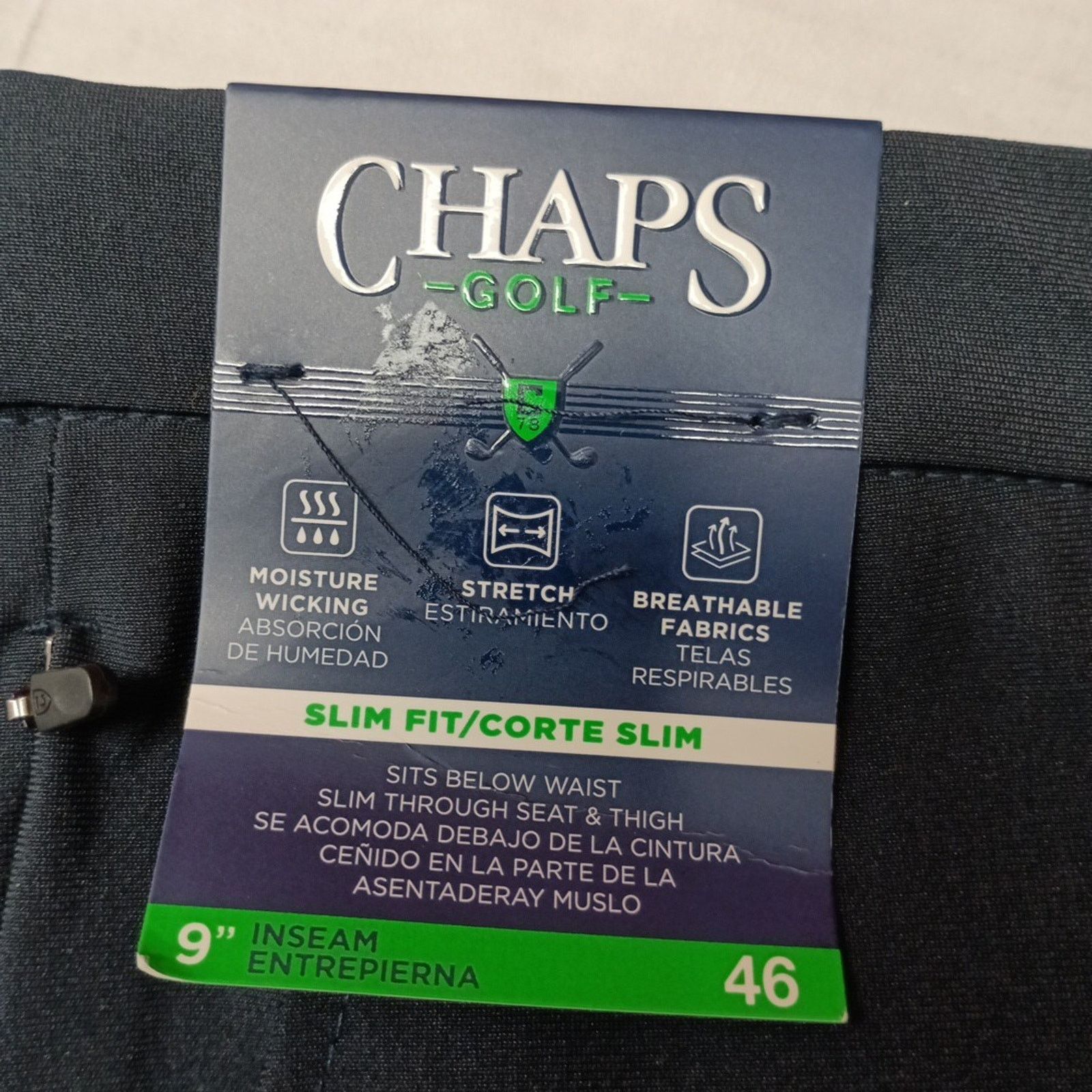 Chaps Chaps Golf Shorts Men's 46 Navy Blue Slim Fit 9" Inseam Size US 44 / EU 60 - 2 Thumbnail