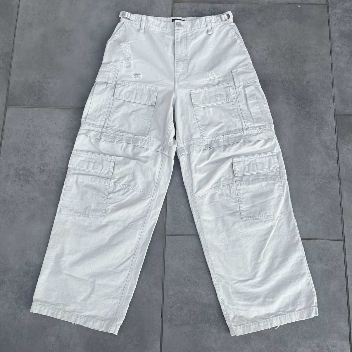 Balenciaga Balenciaga Distressed Zip Off Cargo Trousers Size US 32 / EU 48 - 1 Thumbnail
