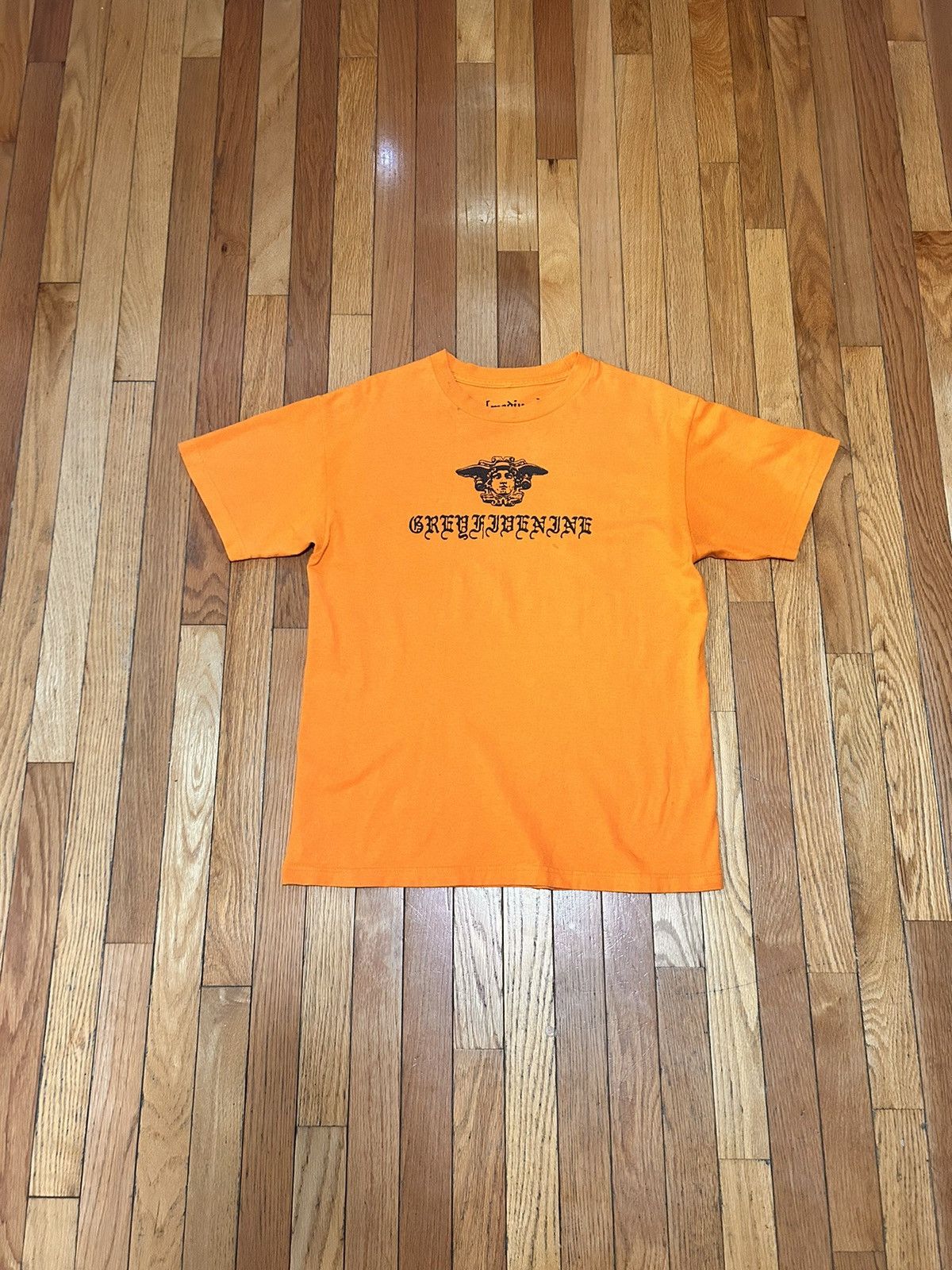 image of G59 Records Greyfivenine I Think Im God Tee in Orange, Men's (Size Medium)