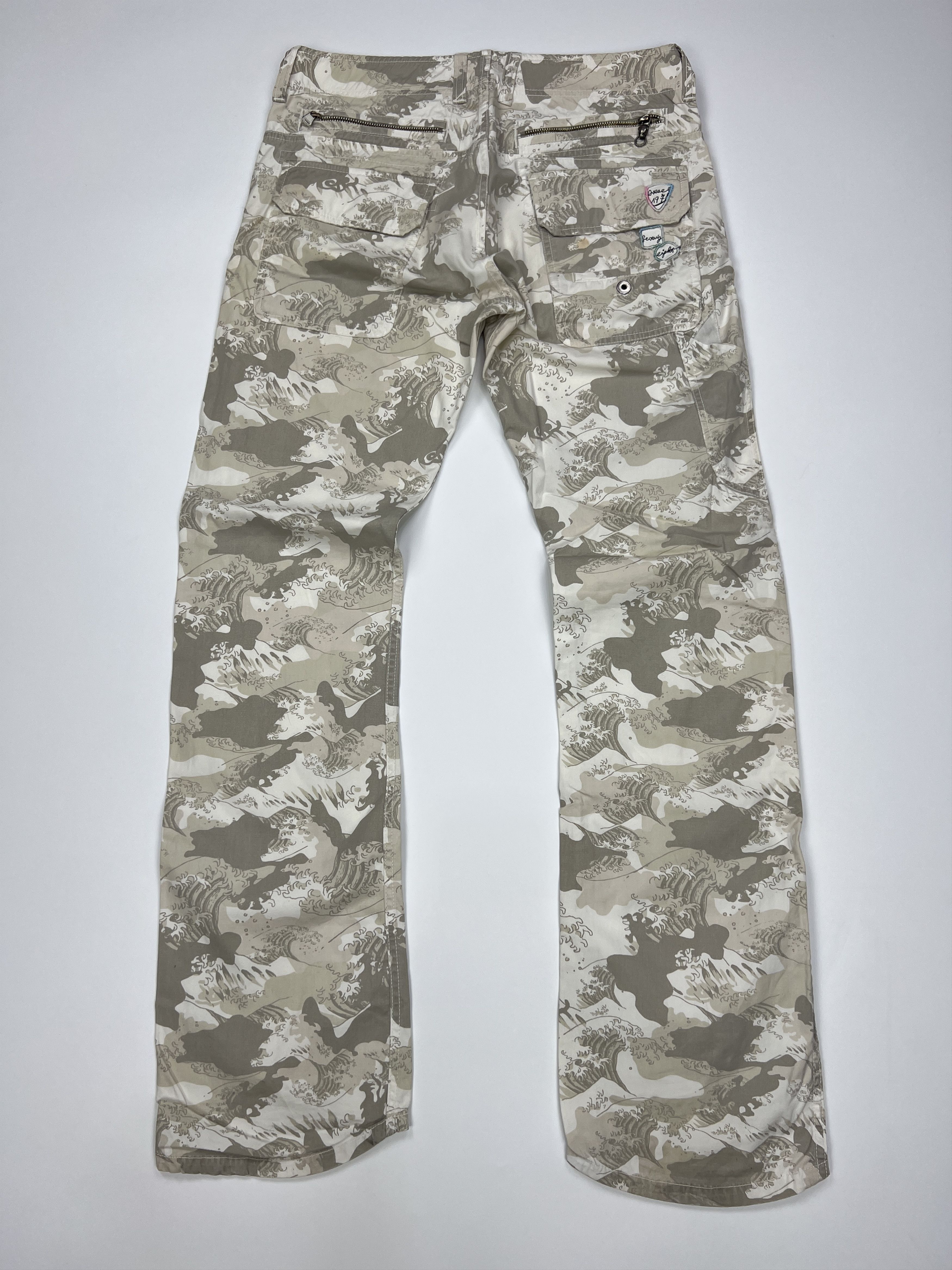 Diesel Katsushika Hokusai Waves Allover Pattern Denim Diesel Japan Size US 31 - 2 Thumbnail