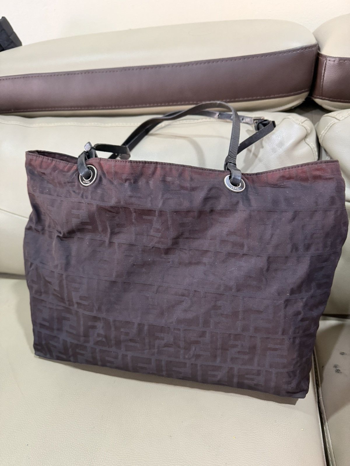 Fendi Authentic Fendi Zucca Monogram Black Tote Bag Size ONE SIZE - 23 Thumbnail
