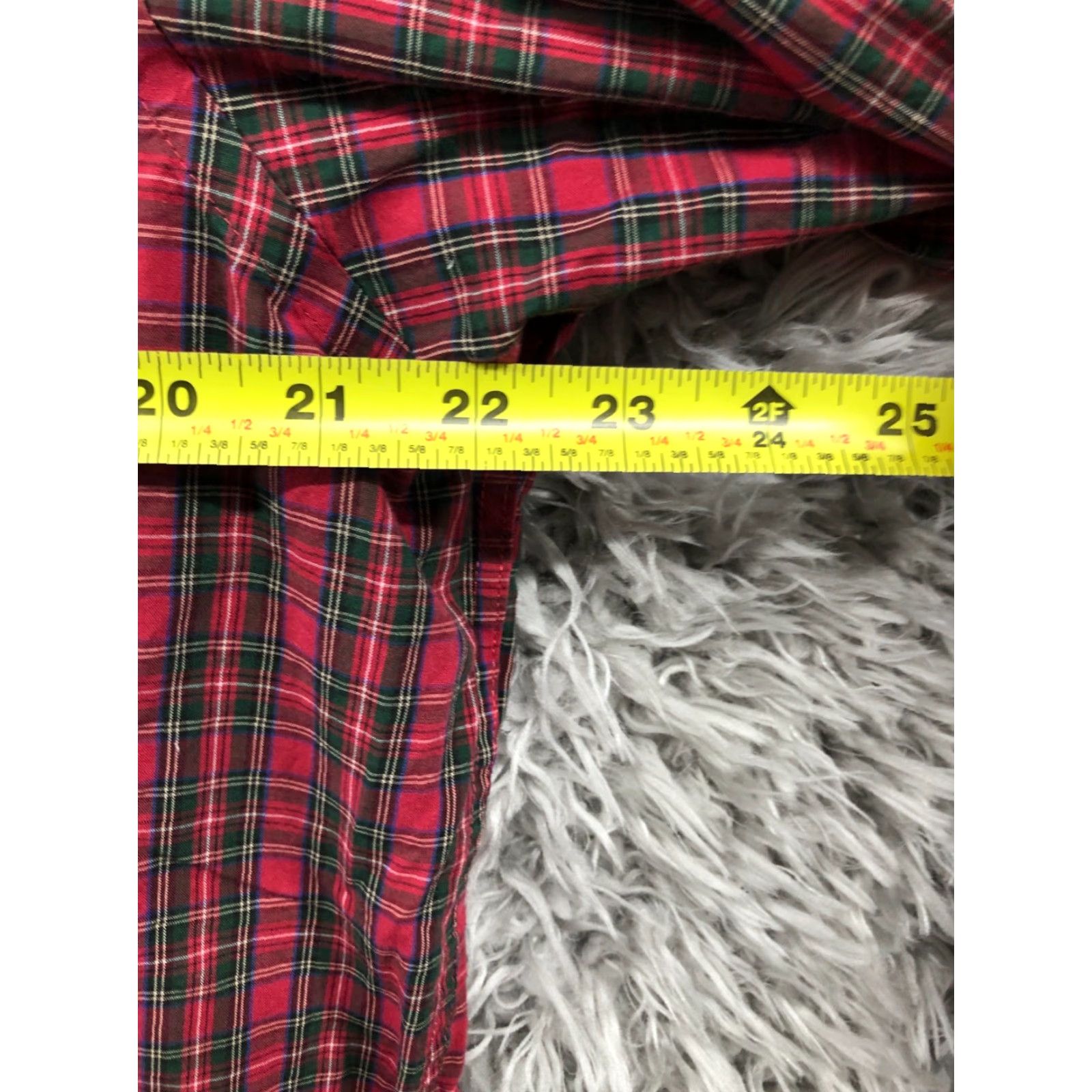 Club Room Club Room Shirt Mens Size 16.5 Red Plaid Long Sleeve Button Down Collar Size US XL / EU 56 / 4 - 4 Thumbnail